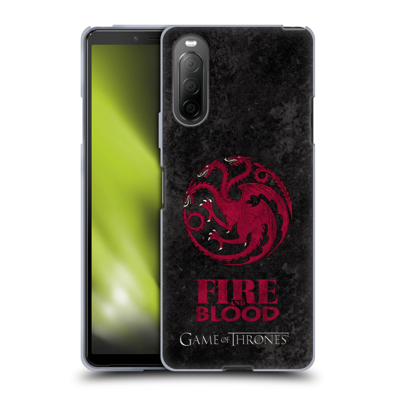 Silikonové pouzdro na mobil Sony Xperia 10 II - Head Case - Hra o trůny - Sigils Targaryen - Fire and Blood