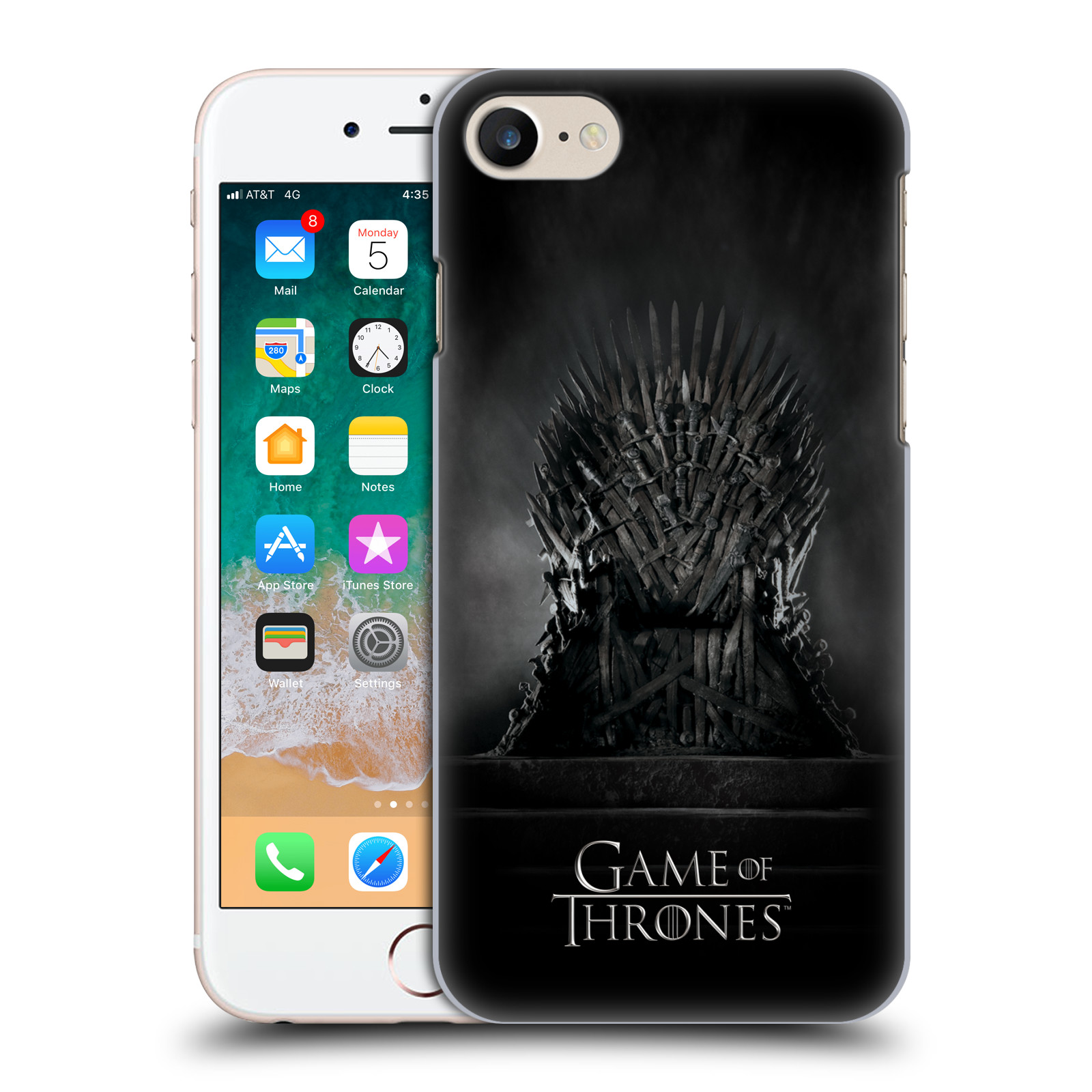 Plastové pouzdro na mobil Apple iPhone 7 HEAD CASE Hra o trůny – Železný trůn (Plastový kryt či obal na mobilní telefon s licencovaným motivem Hra o trůny / Game Of Thrones pro Apple iPhone 7)