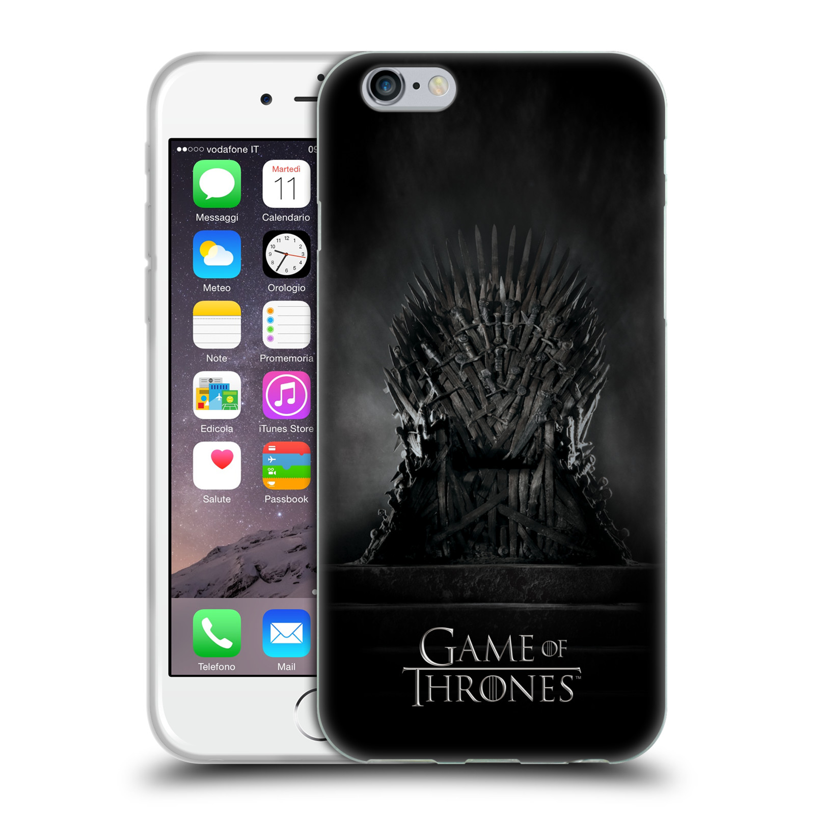 Silikonové pouzdro na mobil Apple iPhone 6 HEAD CASE Hra o trůny - Železný trůn (Silikonový kryt či obal na mobilní telefon s licencovaným motivem Hra o trůny / Game Of Thrones pro Apple iPhone 6)