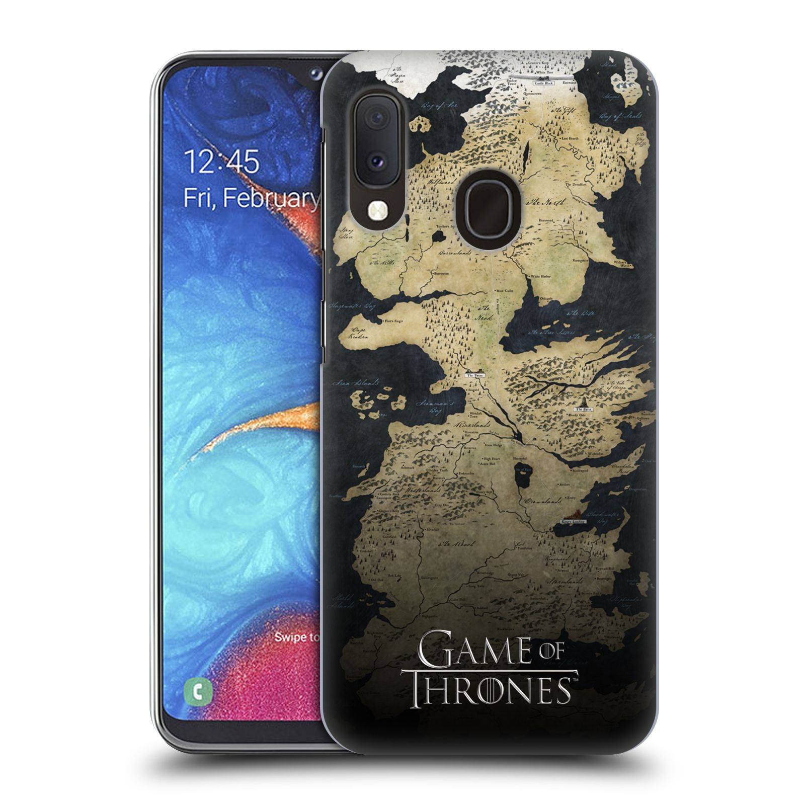 Plastové pouzdro na mobil Samsung Galaxy A20e - Head Case - Hra o trůny - Mapa západozemí