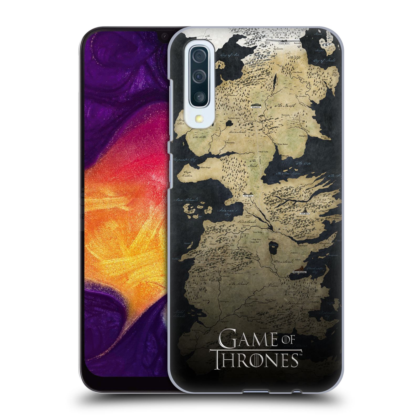 Plastové pouzdro na mobil Samsung Galaxy A50 / A30s - Head Case - Hra o trůny - Mapa západozemí