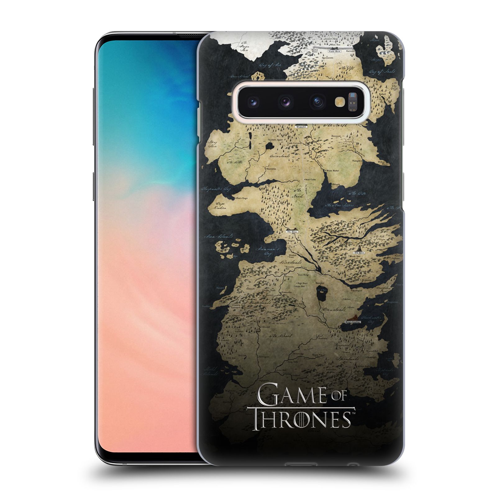 Plastové pouzdro na mobil Samsung Galaxy S10 - Head Case - Hra o trůny - Mapa západozemí