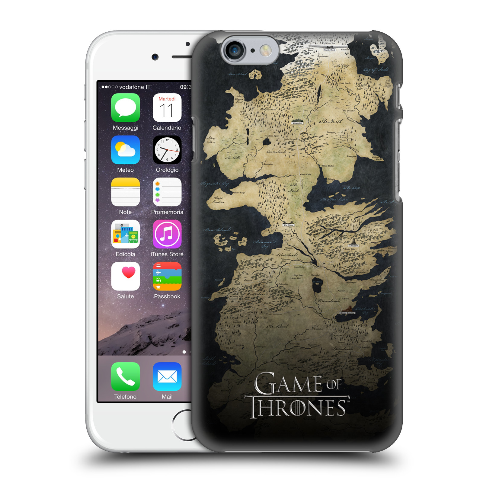 Plastové pouzdro na mobil Apple iPhone 6 HEAD CASE Hra o trůny - Mapa západozemí (Kryt či obal na mobilní telefon s licencovaným motivem Hra o trůny / Game Of Thrones pro Apple iPhone 6)