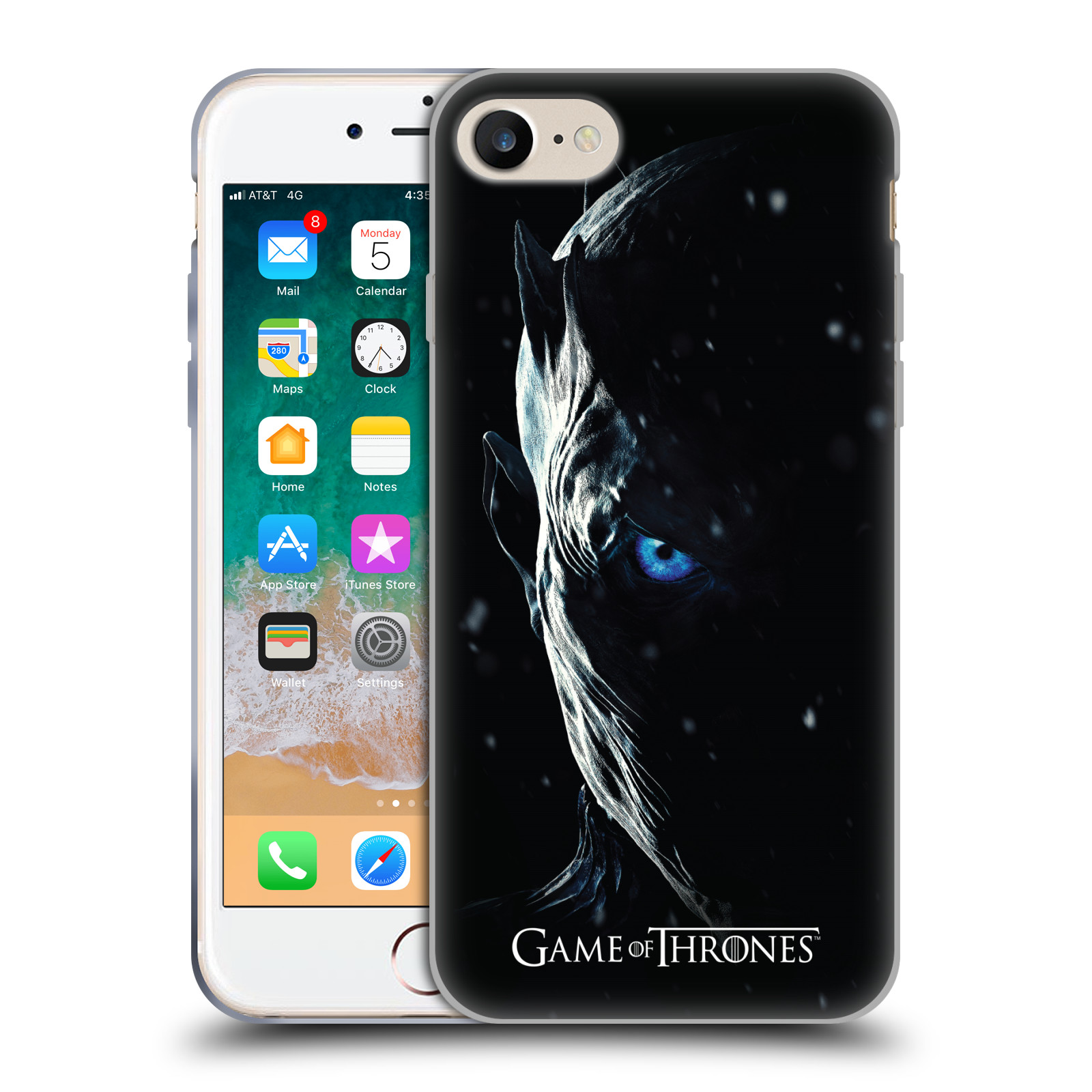 Silikonové pouzdro na mobil Apple iPhone 7 - Head Case - Hra o trůny - Night King (Silikonový kryt či obal na mobilní telefon s motivem Game of Thrones - Night King - Season 7 pro Apple iPhone 7)