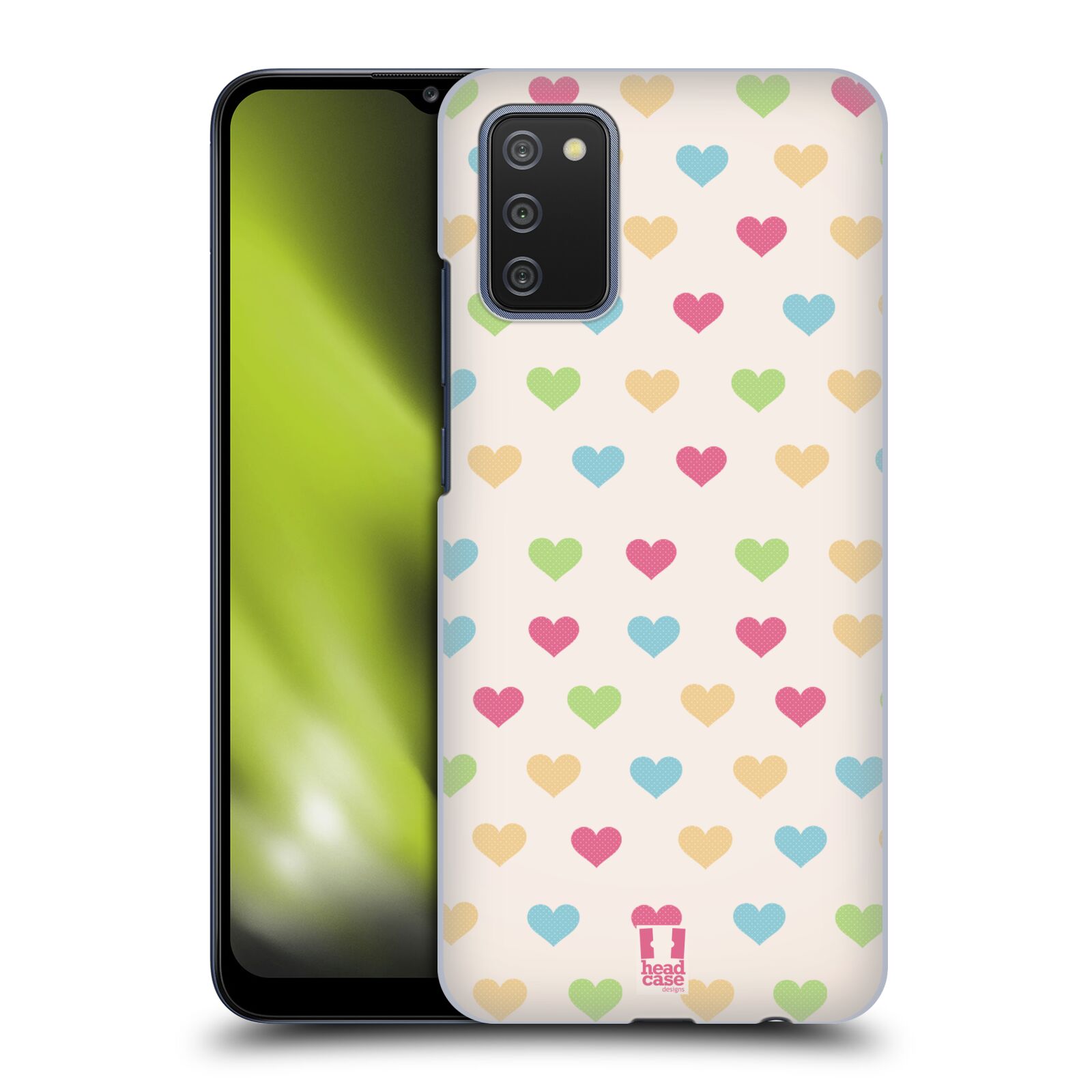 Plastové pouzdro na mobil Samsung Galaxy A02s - Head Case - SRDÍČKA BAREVNÁ