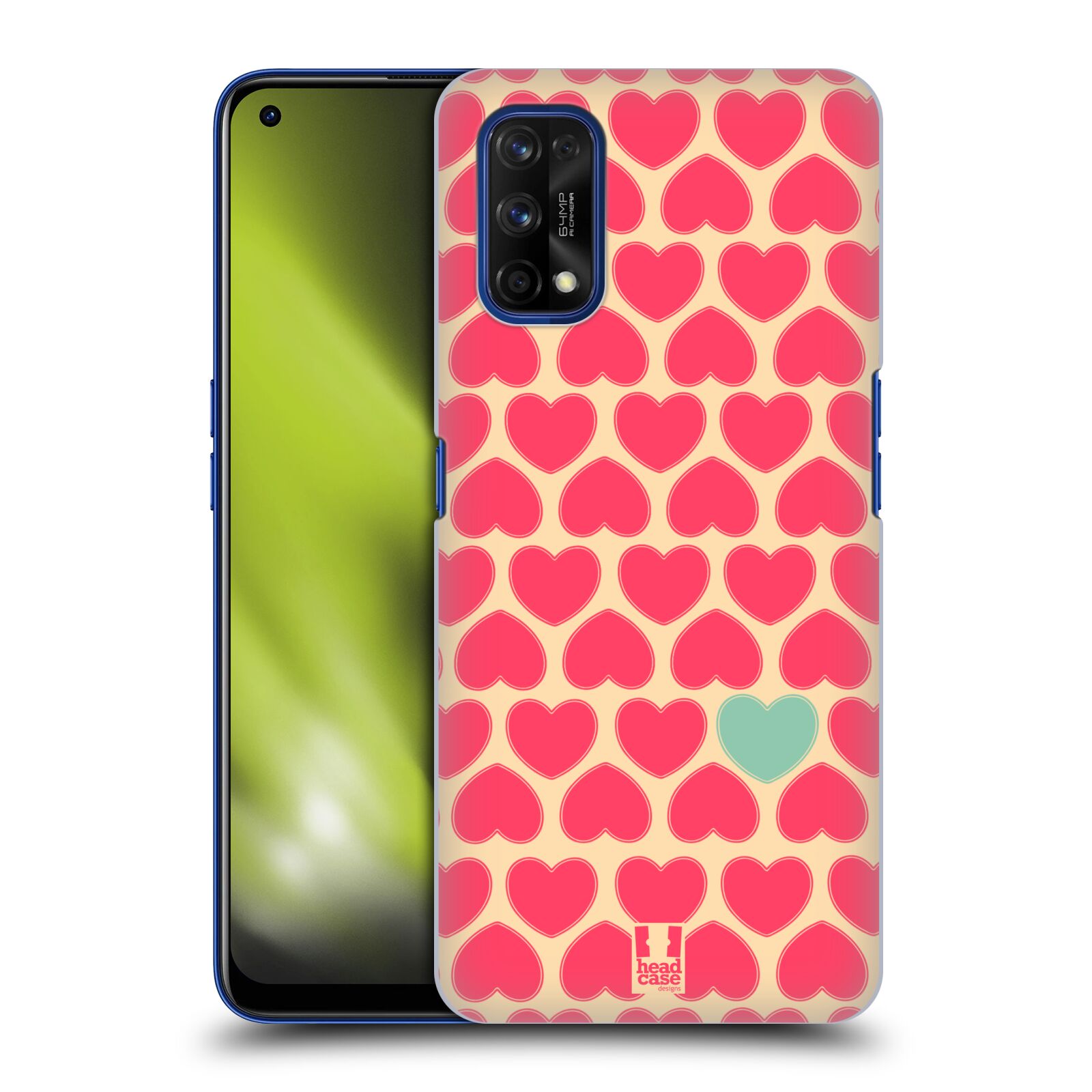 Plastové pouzdro na mobil Realme 7 Pro - Head Case - SRDÍČKA RŮŽOVÁ