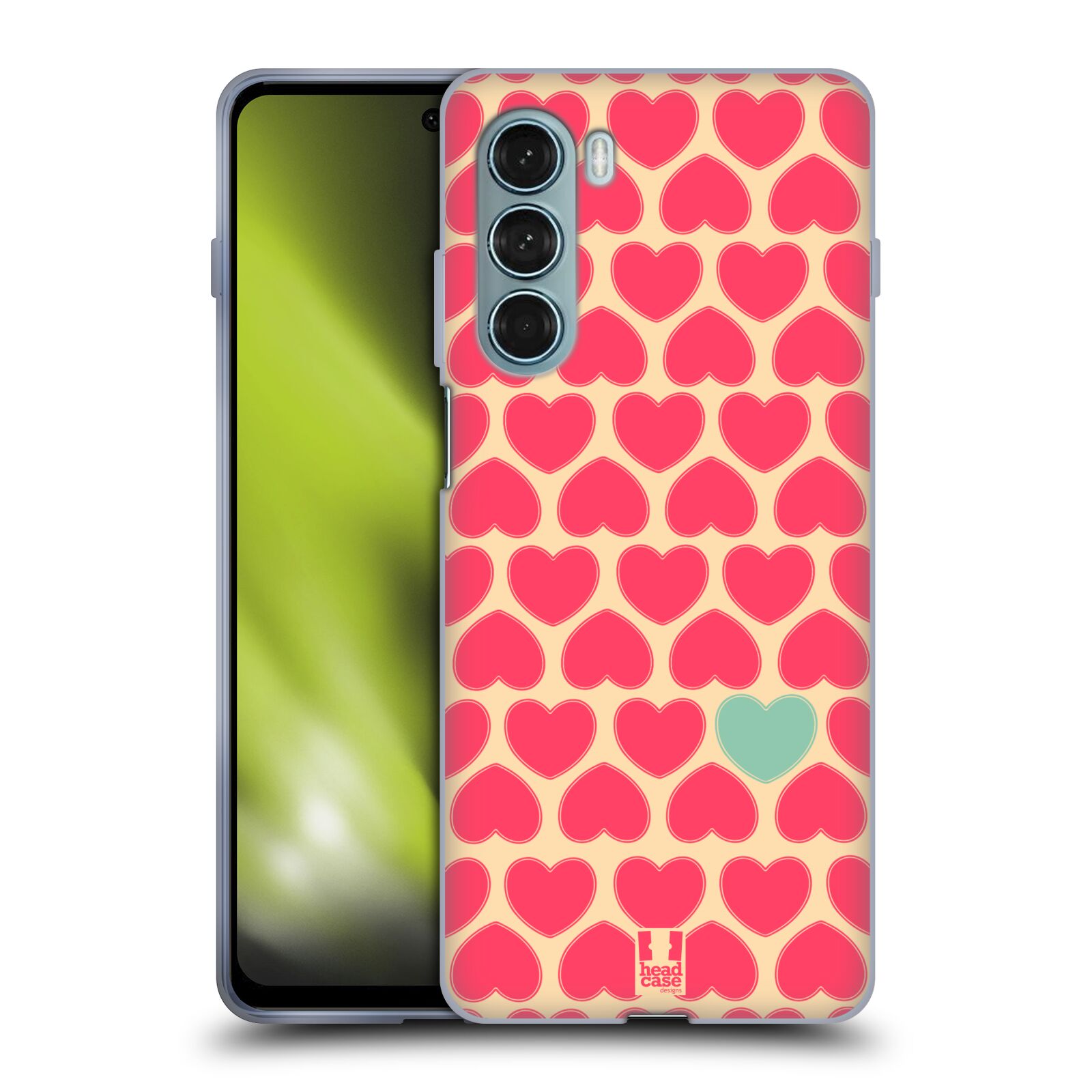 Silikonové pouzdro na mobil Motorola Moto G200 5G - Head Case - SRDÍČKA RŮŽOVÁ