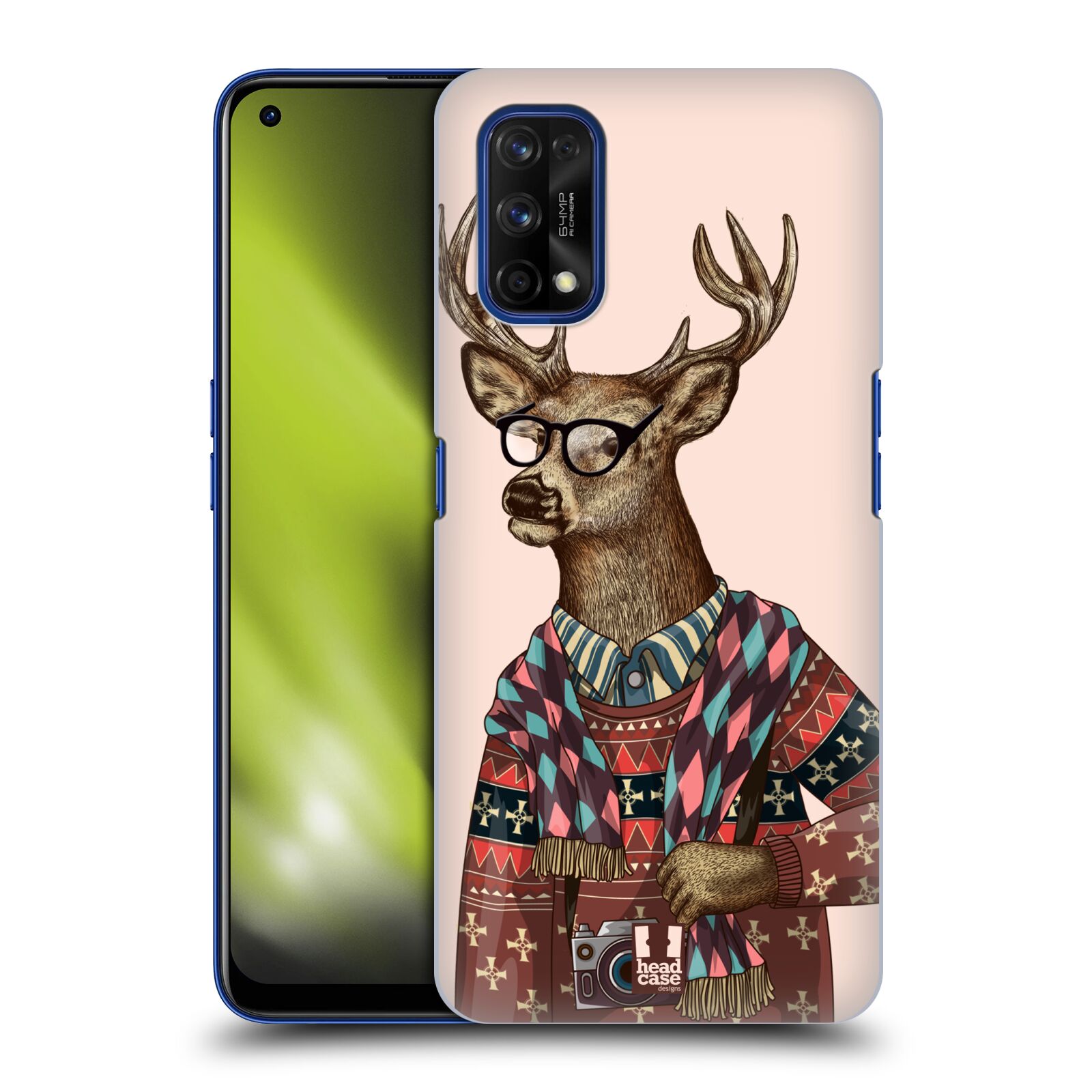 Plastové pouzdro na mobil Realme 7 Pro - Head Case - HIPSTR SVETR JELEN