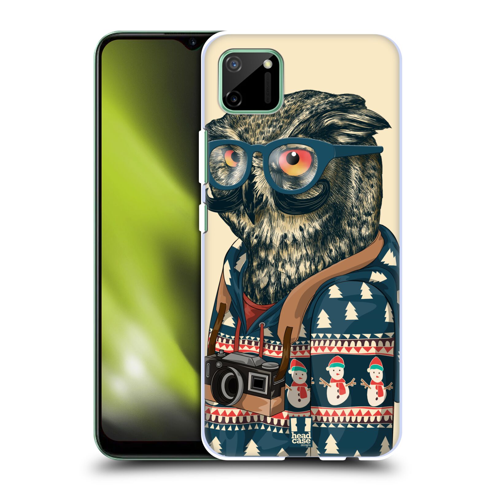 Plastové pouzdro na mobil Realme C11 - Head Case - HIPSTR SVETR SOVA
