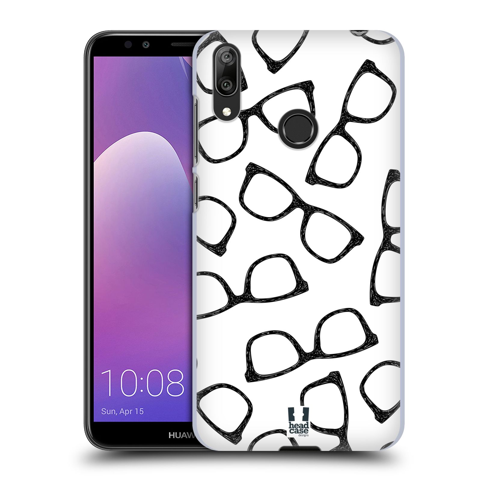 Plastové pouzdro na mobil Huawei Y7 (2019) - Head Case - HIPSTER BRÝLE