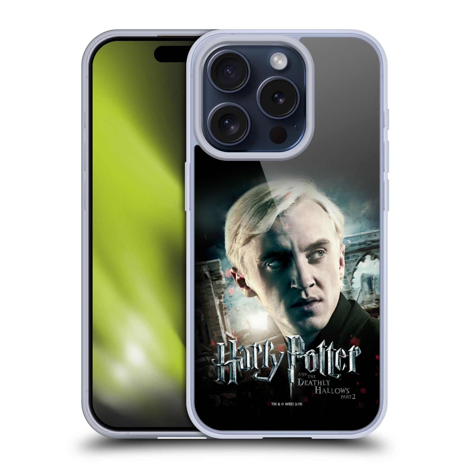 Silikonové lesklé pouzdro na mobil Apple iPhone 15 Pro - Harry Potter a Relikvie smrti - Draco Malfoy (Silikonový lesklý kryt, obal, pouzdro na mobilní telefon Apple iPhone 15 Pro s licencovaným motivem Harry Potter a Relikvie smrti - Draco Malfoy)