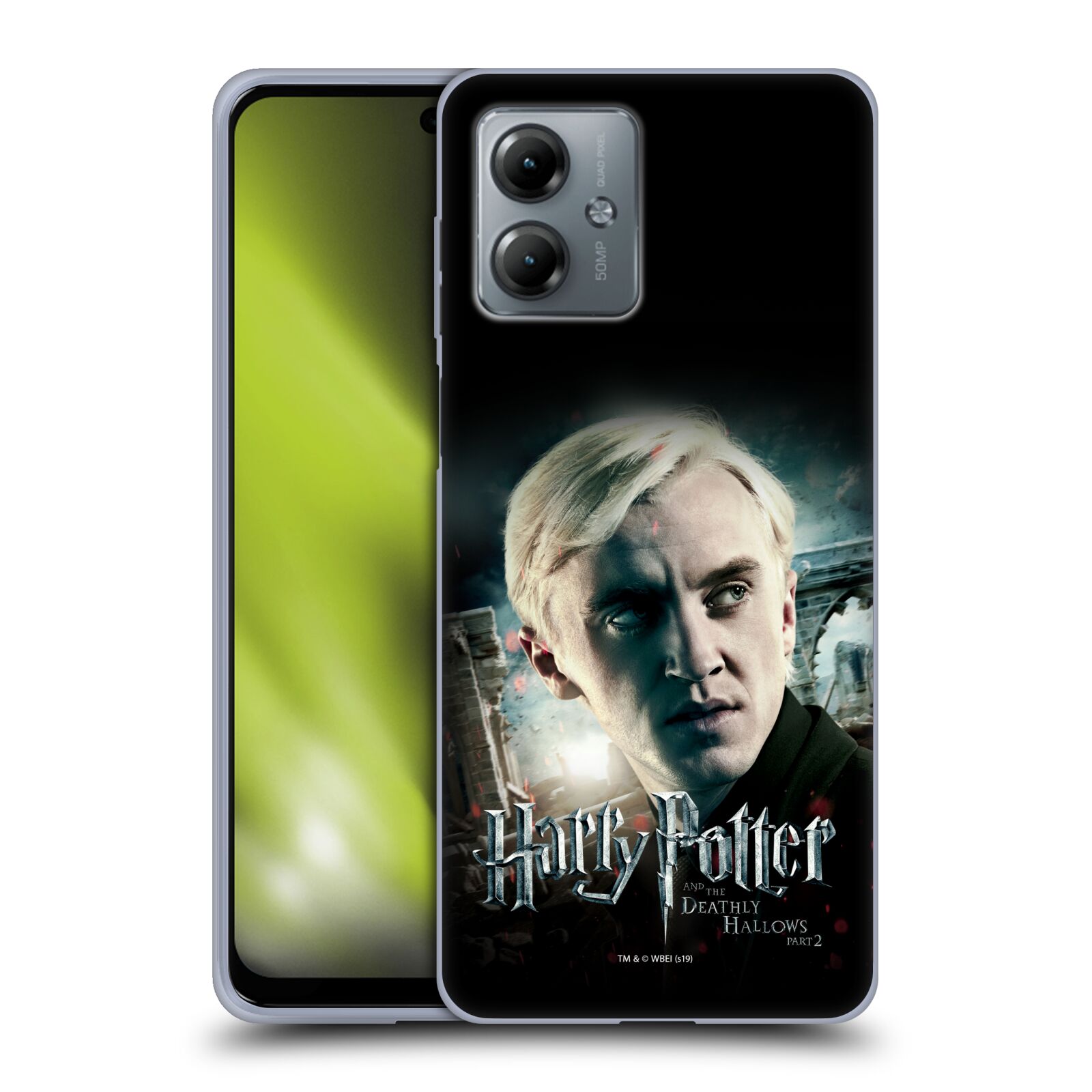 Silikonové pouzdro na mobil Motorola Moto G14 - Harry Potter a Relikvie smrti - Draco Malfoy (Silikonový kryt, obal, pouzdro na mobilní telefon Motorola Moto G14 s licencovaným motivem Harry Potter a Relikvie smrti - Draco Malfoy)