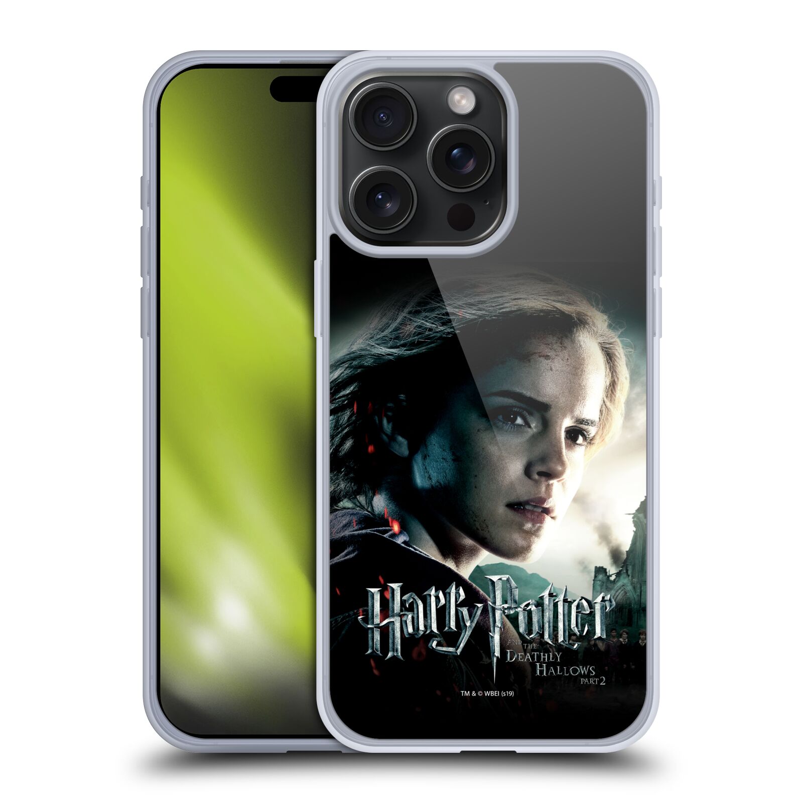 Silikonové lesklé pouzdro na mobil Apple iPhone 15 Pro Max - Harry Potter a Relikvie smrti - Hermiona (Silikonový lesklý kryt, obal, pouzdro na mobilní telefon Apple iPhone 15 Pro Max s licencovaným motivem Harry Potter a Relikvie smrti - Hermiona)