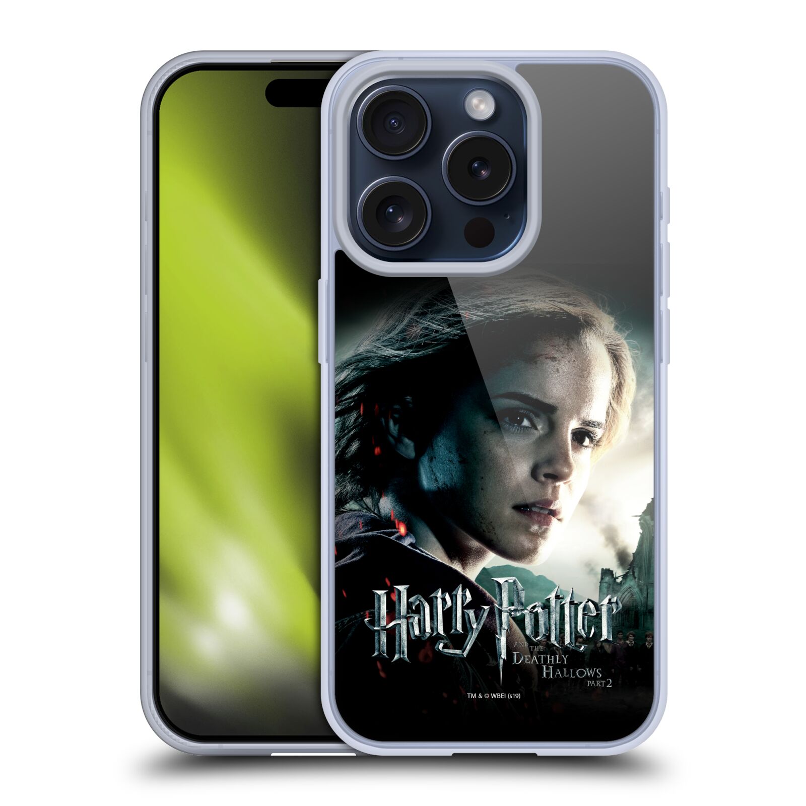 Silikonové lesklé pouzdro na mobil Apple iPhone 15 Pro - Harry Potter a Relikvie smrti - Hermiona (Silikonový lesklý kryt, obal, pouzdro na mobilní telefon Apple iPhone 15 Pro s licencovaným motivem Harry Potter a Relikvie smrti - Hermiona)