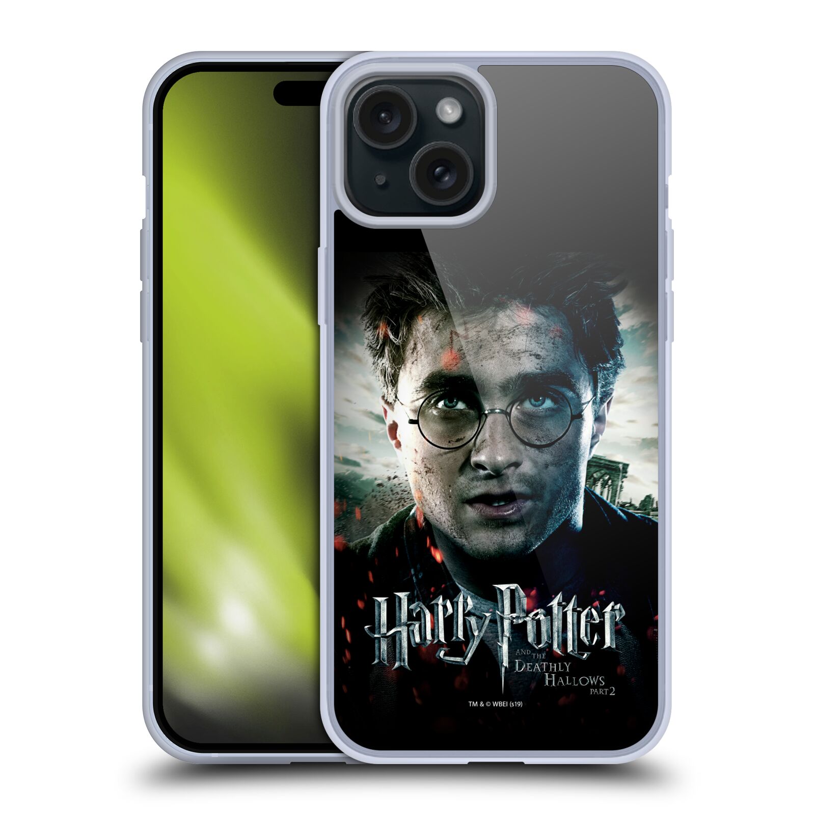 Silikonové lesklé pouzdro na mobil Apple iPhone 15 Plus - Harry Potter a Relikvie smrti - Harry (Silikonový lesklý kryt, obal, pouzdro na mobilní telefon Apple iPhone 15 Plus s licencovaným motivem Harry Potter a Relikvie smrti - Harry)