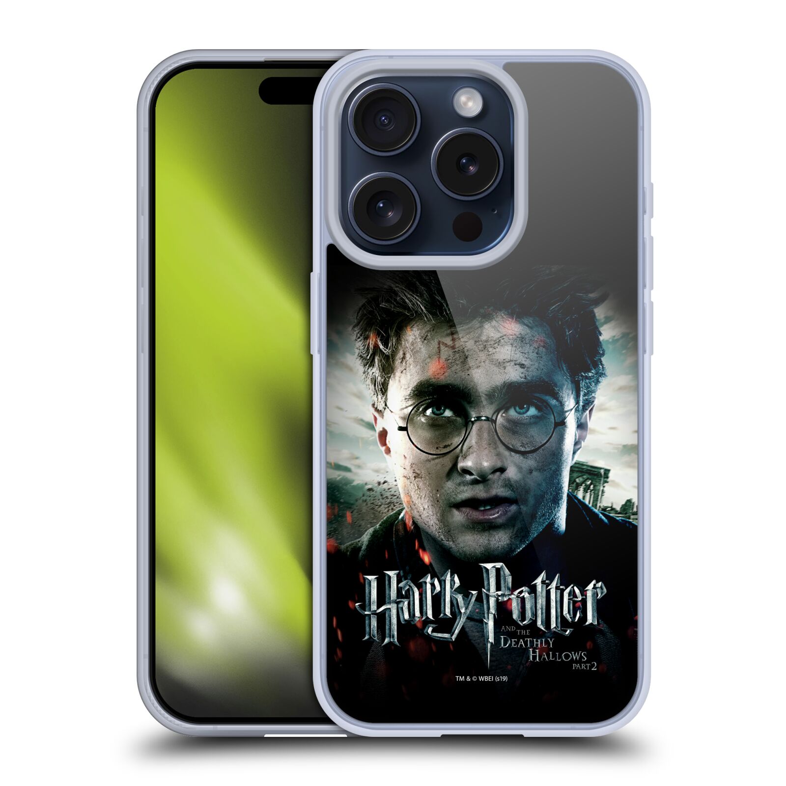 Silikonové lesklé pouzdro na mobil Apple iPhone 15 Pro - Harry Potter a Relikvie smrti - Harry (Silikonový lesklý kryt, obal, pouzdro na mobilní telefon Apple iPhone 15 Pro s licencovaným motivem Harry Potter a Relikvie smrti - Harry)