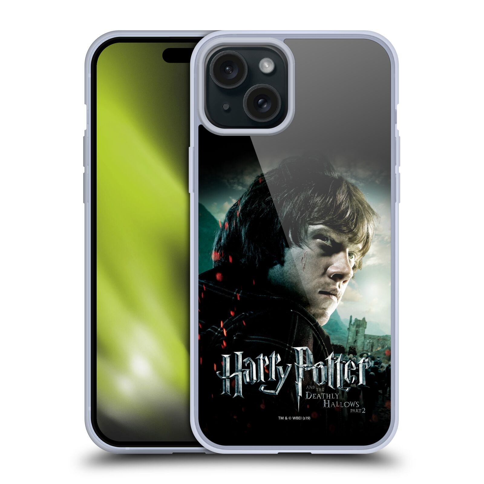 Silikonové lesklé pouzdro na mobil Apple iPhone 15 Plus - Harry Potter a Relikvie smrti - Ron Weasley (Silikonový lesklý kryt, obal, pouzdro na mobilní telefon Apple iPhone 15 Plus s licencovaným motivem Harry Potter a Relikvie smrti - Ron Weasley)