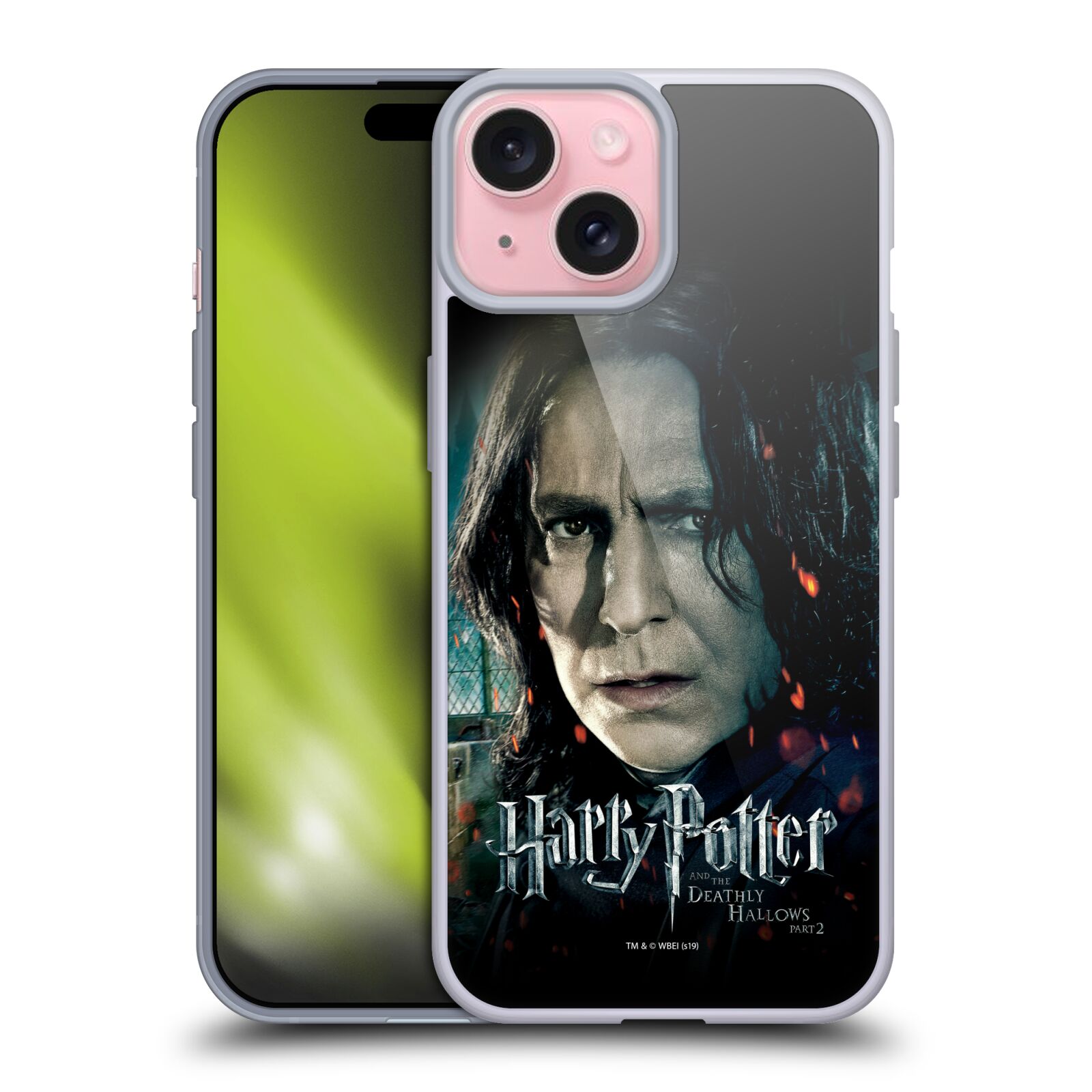 Silikonové lesklé pouzdro na mobil Apple iPhone 15 - Harry Potter a Relikvie smrti - Severus Snape (Silikonový lesklý kryt, obal, pouzdro na mobilní telefon Apple iPhone 15 s licencovaným motivem Harry Potter a Relikvie smrti - Severus Snape)