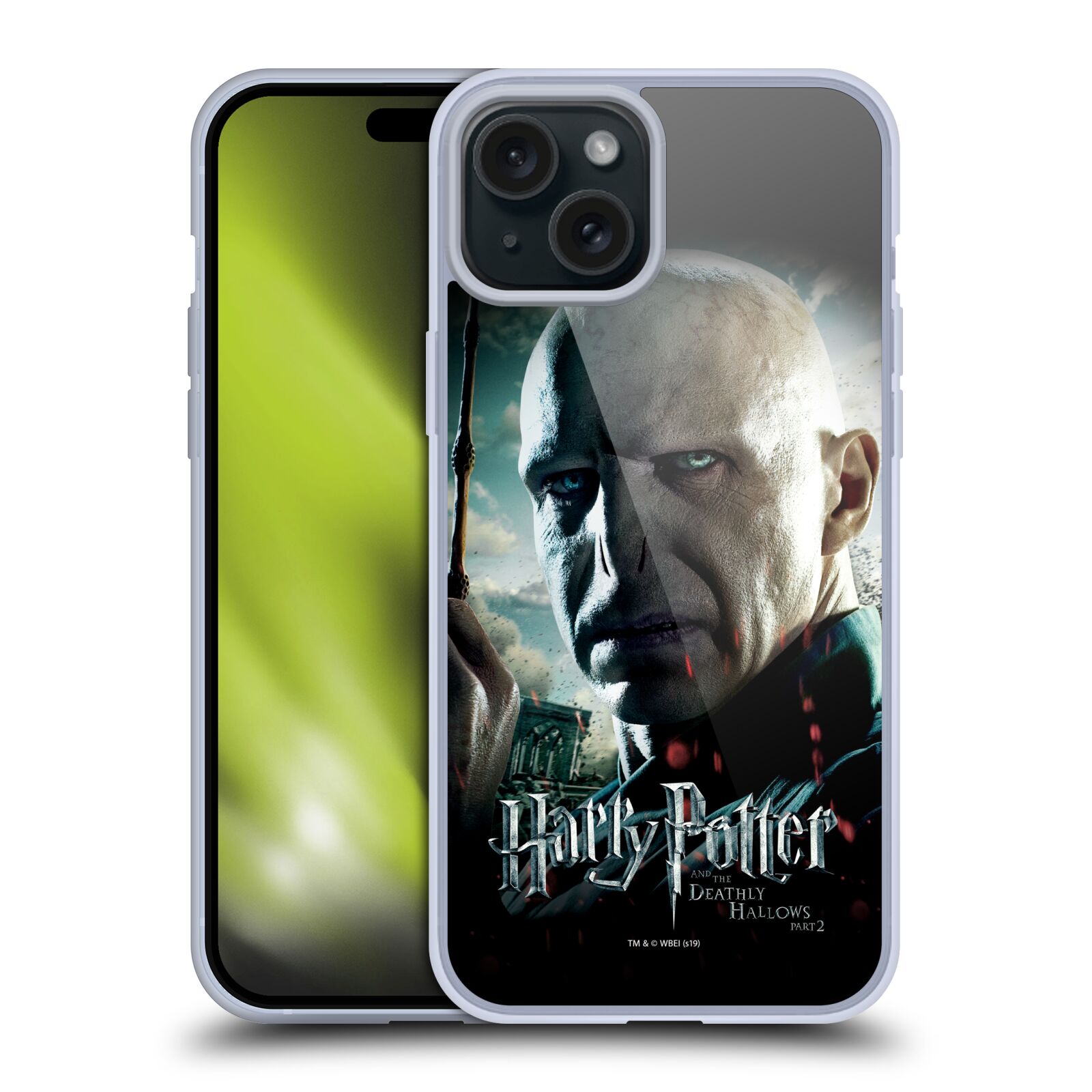 Silikonové lesklé pouzdro na mobil Apple iPhone 15 Plus - Harry Potter a Relikvie smrti - Lord Voldemort (Silikonový lesklý kryt, obal, pouzdro na mobilní telefon Apple iPhone 15 Plus s licencovaným motivem Harry Potter a Relikvie smrti - Lord Voldemort)