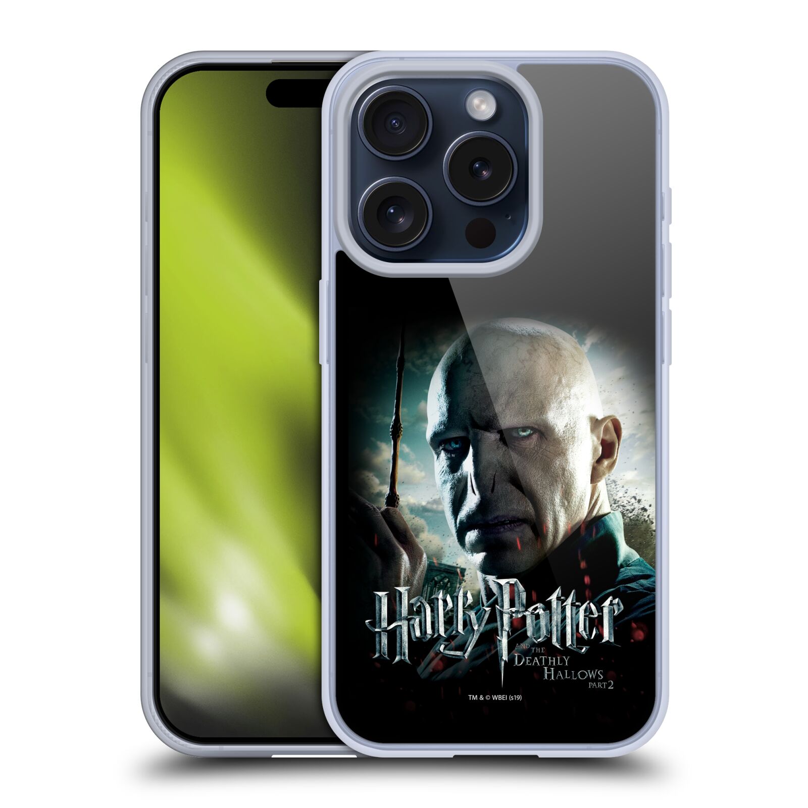 Silikonové lesklé pouzdro na mobil Apple iPhone 15 Pro - Harry Potter a Relikvie smrti - Lord Voldemort (Silikonový lesklý kryt, obal, pouzdro na mobilní telefon Apple iPhone 15 Pro s licencovaným motivem Harry Potter a Relikvie smrti - Lord Voldemort)