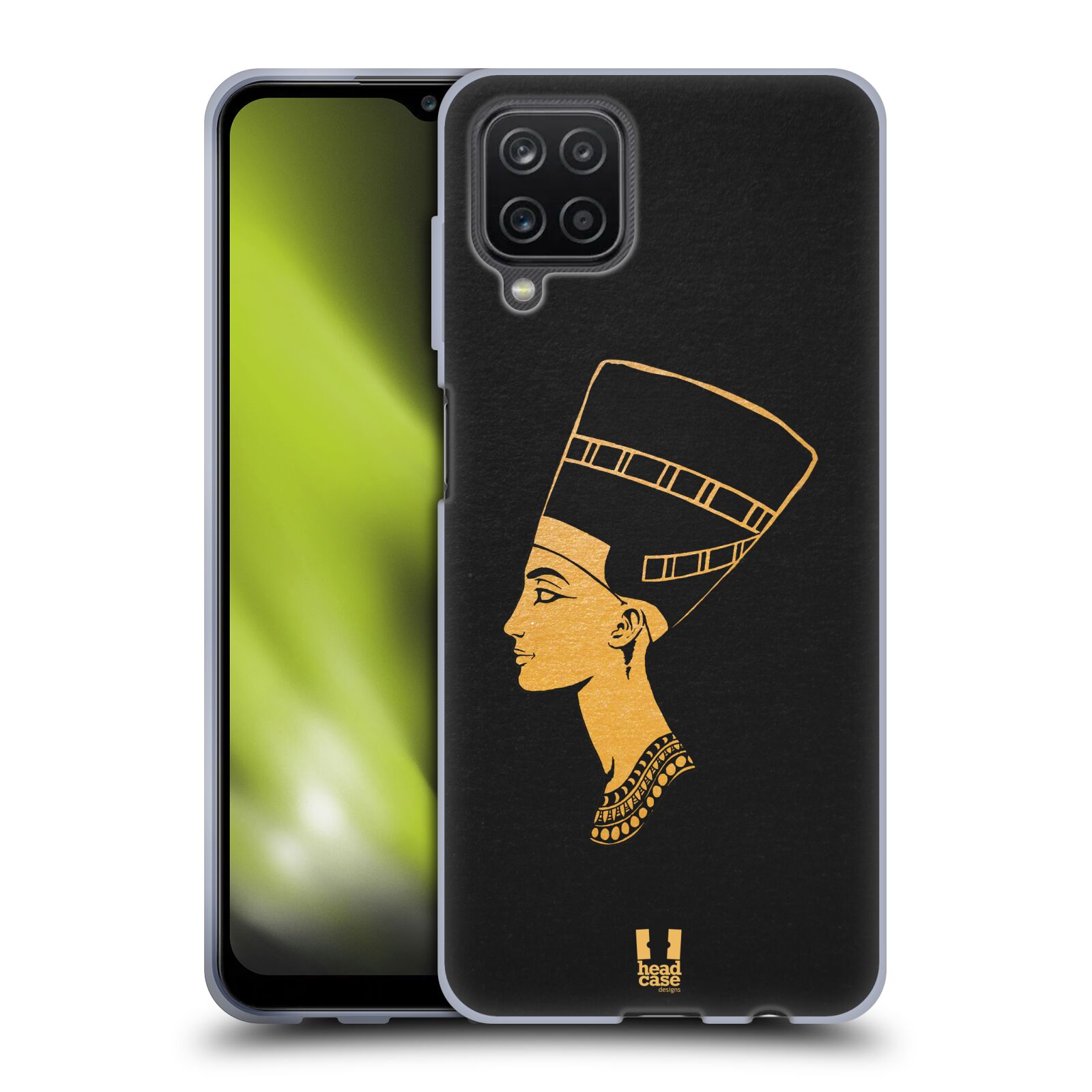 Silikonové pouzdro na mobil Samsung Galaxy A12 - Head Case - EGYPT NEFERTITI (Silikonový kryt, obal, pouzdro na mobilní telefon Samsung Galaxy A12 s motivem EGYPT NEFERTITI)