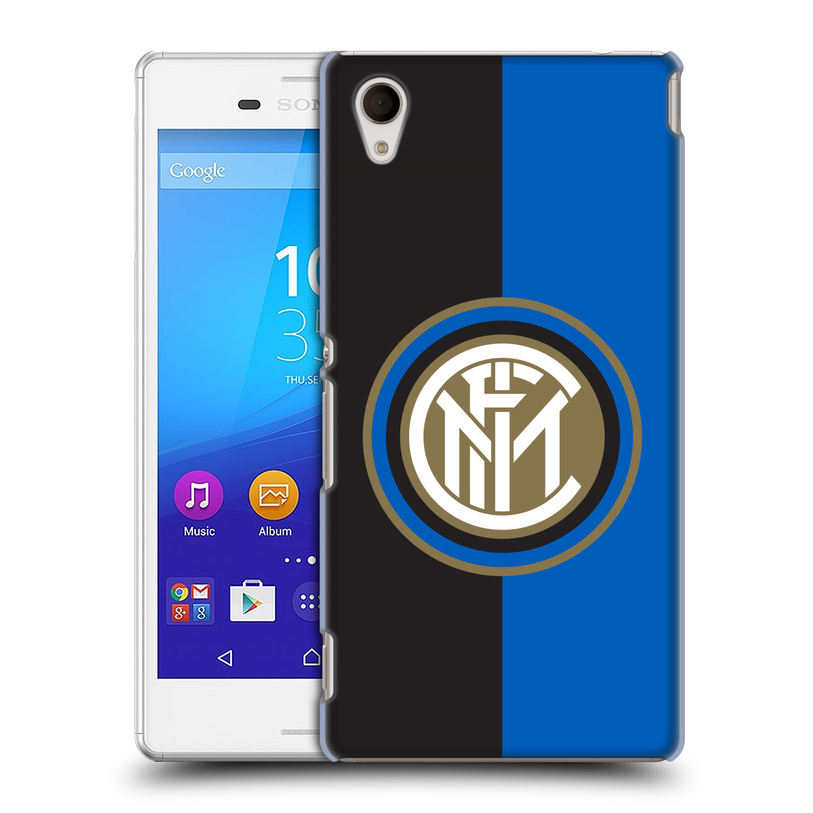 Plastové pouzdro na mobil Sony Xperia M4 Aqua E2303 - Head Case - Inter Milan - Black and blue
