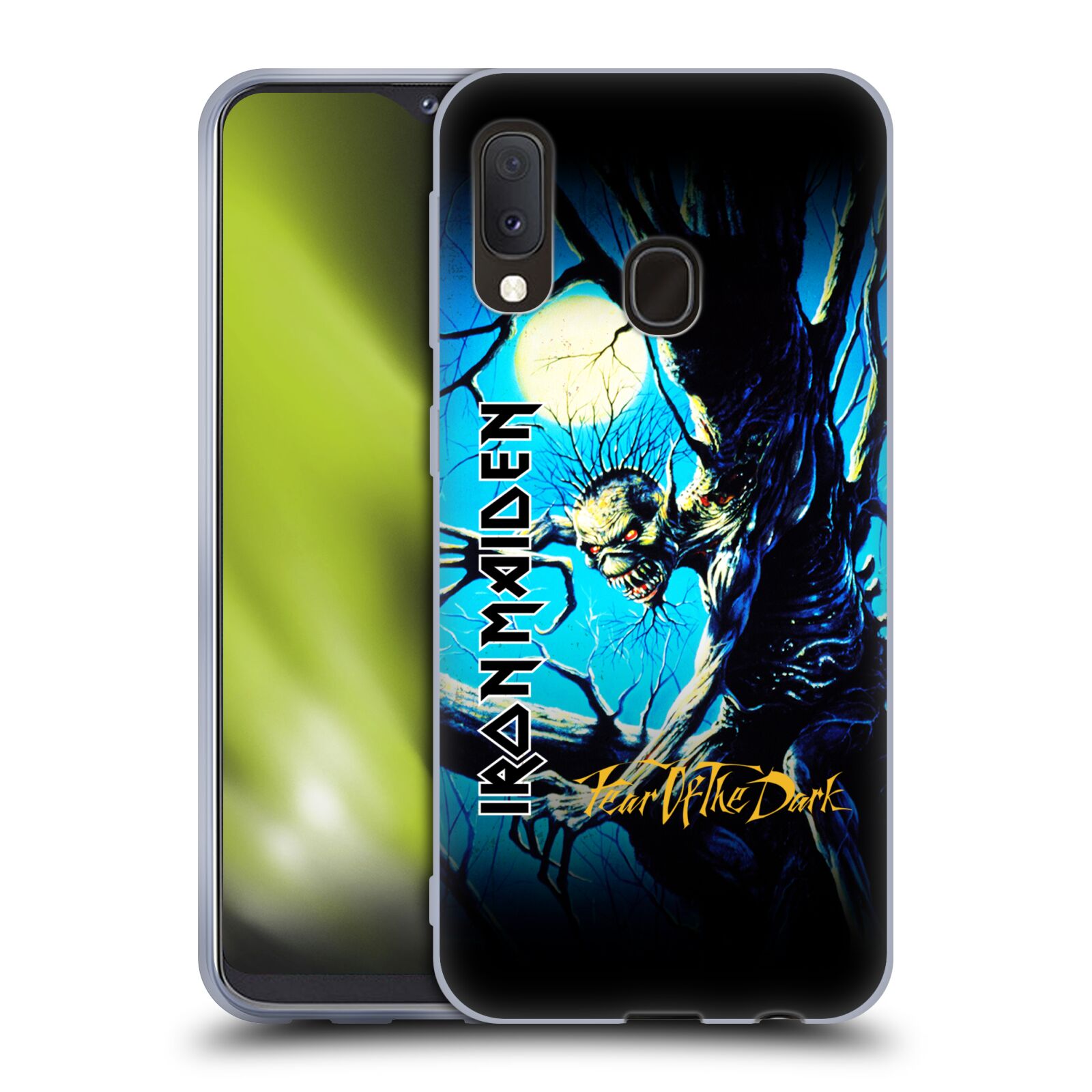 Silikonové pouzdro na mobil Samsung Galaxy A20e - Head Case - Iron Maiden - Fear Of The Dark
