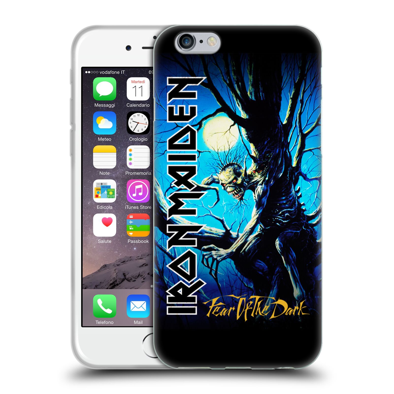 Silikonové pouzdro na mobil Apple iPhone 6 HEAD CASE - Iron Maiden - Fear Of The Dark (Silikonový kryt či obal na mobilní telefon s licencovaným motivem Iron Maiden Apple iPhone 6)