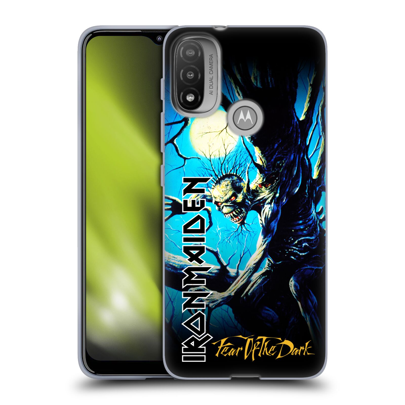 Silikonové pouzdro na mobil Motorola Moto E20 - Head Case - Iron Maiden - Fear Of The Dark