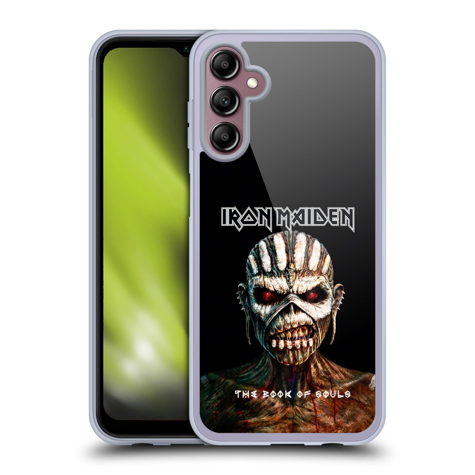 Silikonové pouzdro na mobil Samsung Galaxy A14 5G / LTE - Head Case - Iron Maiden - The Book Of Souls (Silikonový kryt, obal, pouzdro na mobilní telefon Samsung Galaxy A14 5G / LTE s motivem Iron Maiden - The Book Of Souls)
