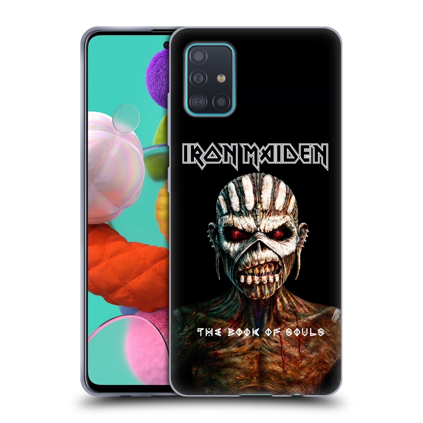 Silikonové pouzdro na mobil Samsung Galaxy A51 - Head Case - Iron Maiden - The Book Of Souls (Silikonový kryt, obal, pouzdro na mobilní telefon Samsung Galaxy A51 A515F Dual SIM s motivem Iron Maiden - The Book Of Souls)