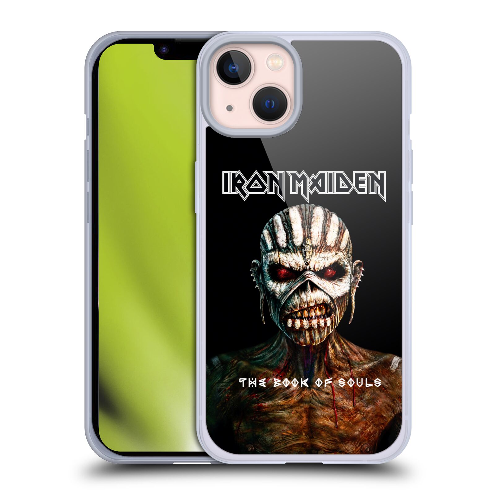 Silikonové pouzdro na mobil Apple iPhone 13 - Head Case - Iron Maiden - The Book Of Souls (Silikonový kryt, obal, pouzdro na mobilní telefon Apple iPhone 13 s motivem Iron Maiden - The Book Of Souls)