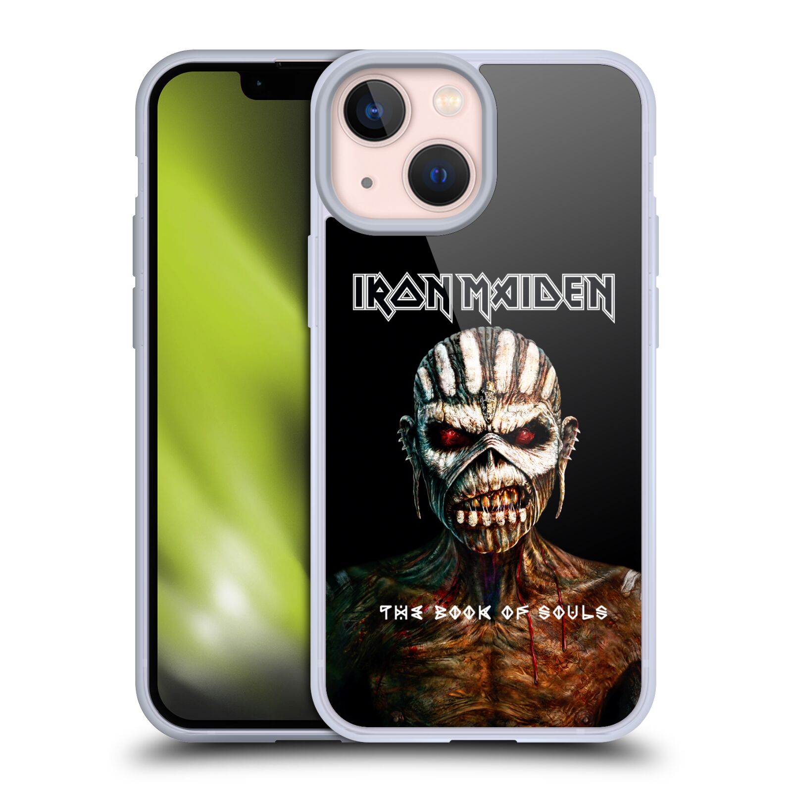 Silikonové pouzdro na mobil Apple iPhone 13 Mini - Head Case - Iron Maiden - The Book Of Souls (Silikonový kryt, obal, pouzdro na mobilní telefon Apple iPhone 13 Mini s motivem Iron Maiden - The Book Of Souls)