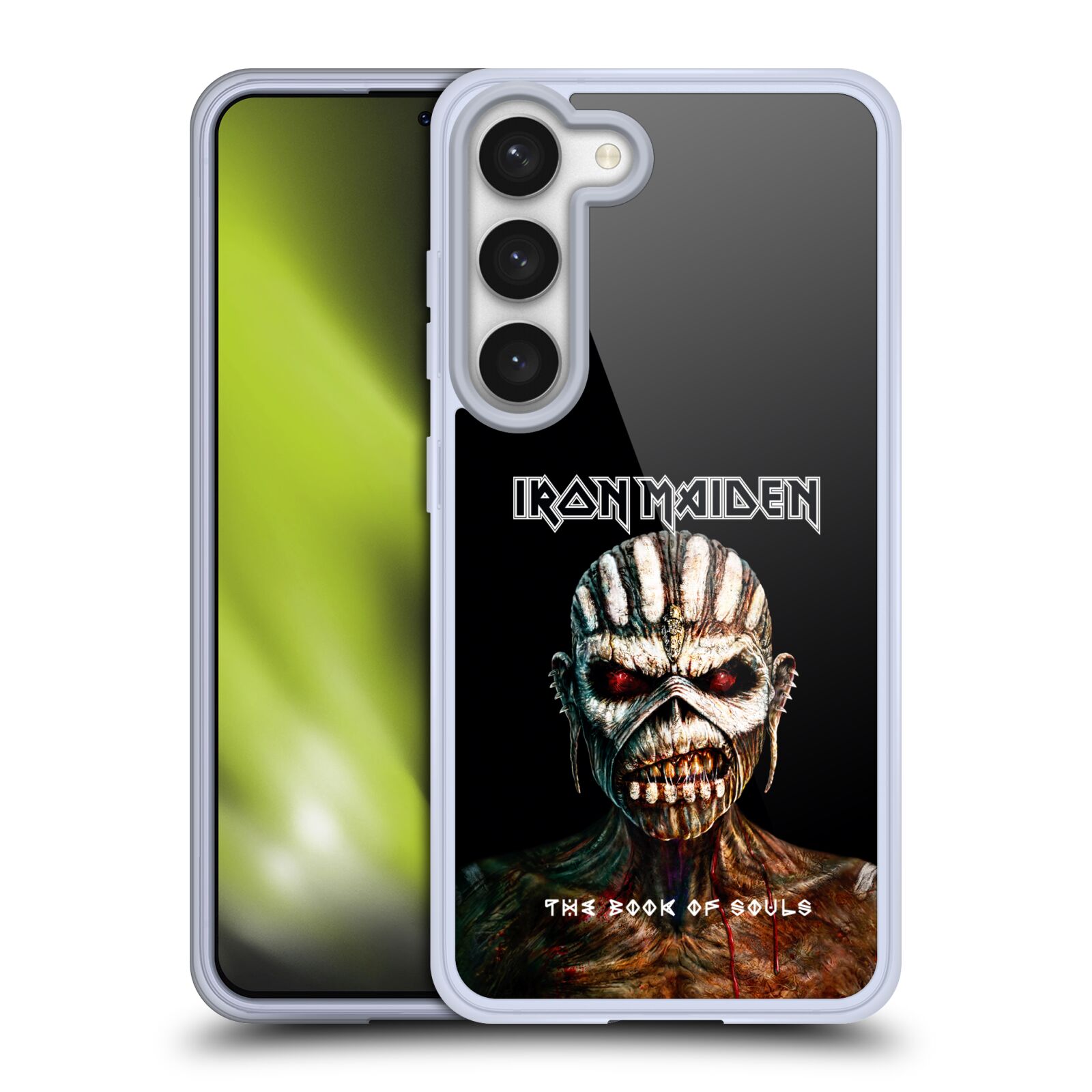 Silikonové pouzdro na mobil Samsung Galaxy S23 - Head Case - Iron Maiden - The Book Of Souls (Silikonový kryt, obal, pouzdro na mobilní telefon Samsung Galaxy S23 s motivem Iron Maiden - The Book Of Souls)