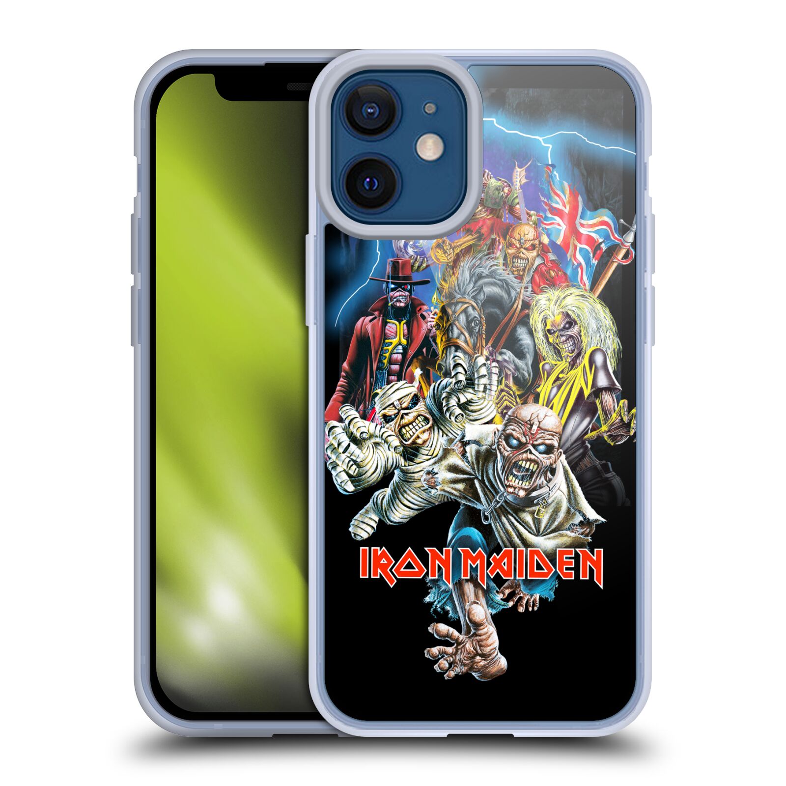 Silikonové pouzdro na mobil Apple iPhone 12 Mini - Head Case - Iron Maiden - Best Of Beast (Silikonový kryt, obal, pouzdro na mobilní telefon Apple iPhone 12 Mini (5,4") s motivem Iron Maiden - Best Of Beast)