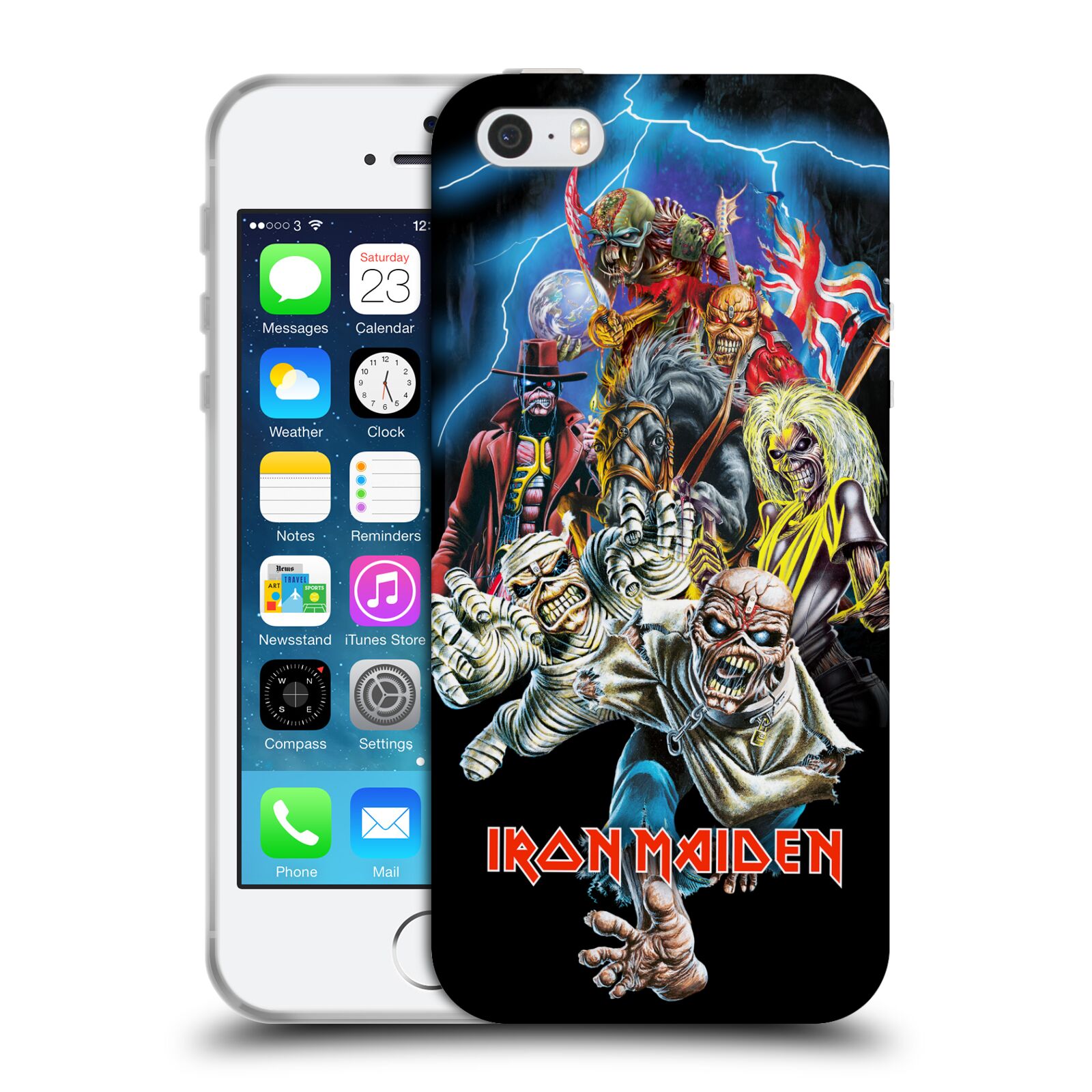 Silikonové pouzdro na mobil Apple iPhone 5, 5S, SE - Head Case - Iron Maiden - Best Of Beast (Silikonový kryt, obal, pouzdro na mobilní telefon Apple iPhone SE, 5S a 5 s motivem Iron Maiden - Best Of Beast)