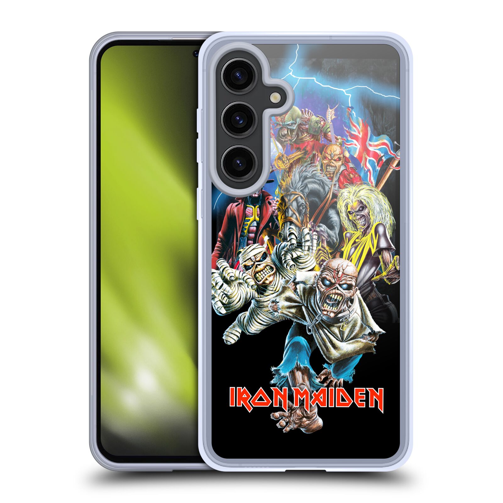 Silikonové lesklé pouzdro na mobil Samsung Galaxy S24 Plus - Head Case - Iron Maiden - Best Of Beast (Silikonový kryt, obal, pouzdro na mobilní telefon Samsung Galaxy S24 Plus s motivem Iron Maiden - Best Of Beast)