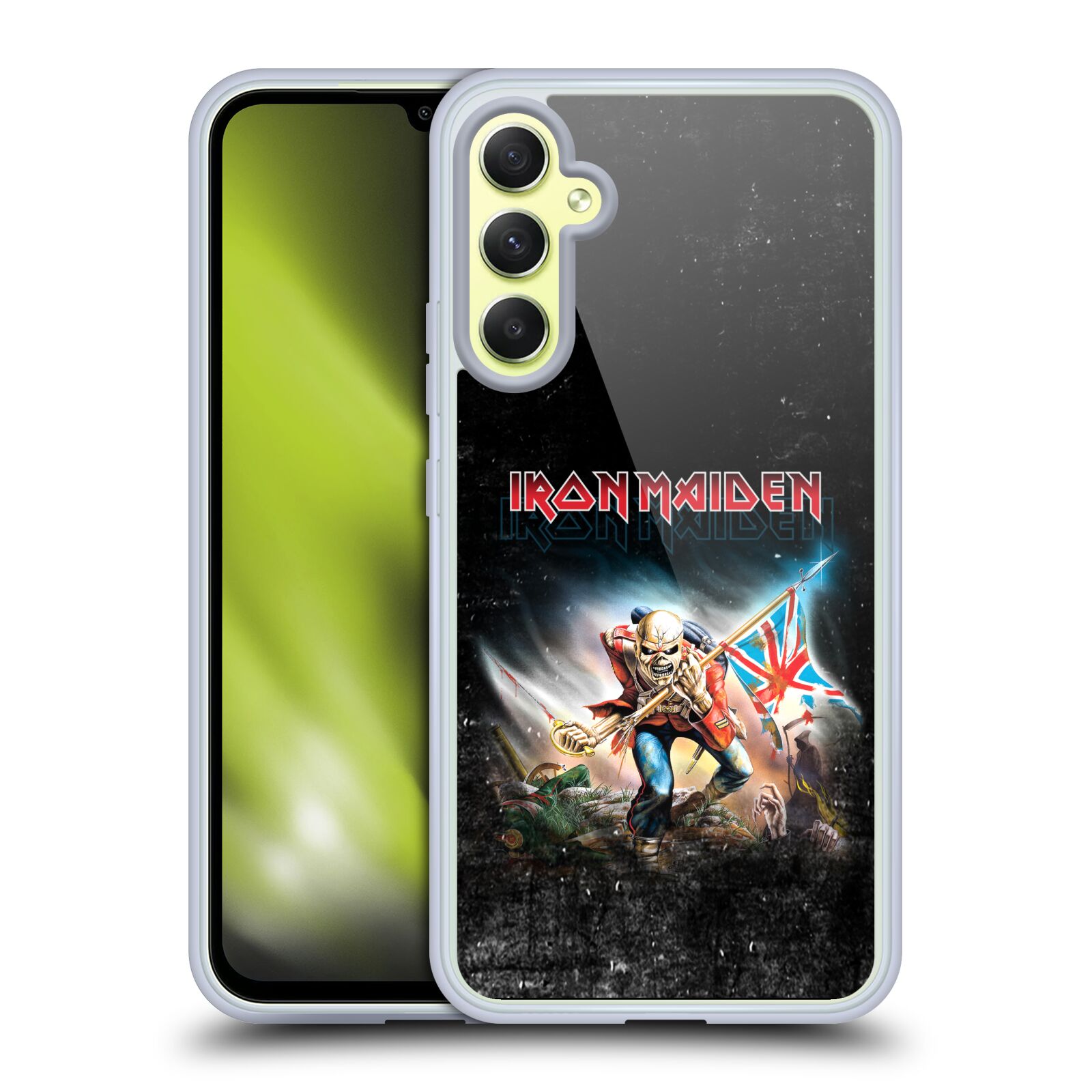 Silikonové pouzdro na mobil Samsung Galaxy A34 5G - Head Case - Iron Maiden - Trooper 2016 (Silikonový kryt, obal, pouzdro na mobilní telefon Samsung Galaxy A34 5G s motivem Iron Maiden - Trooper 2016)
