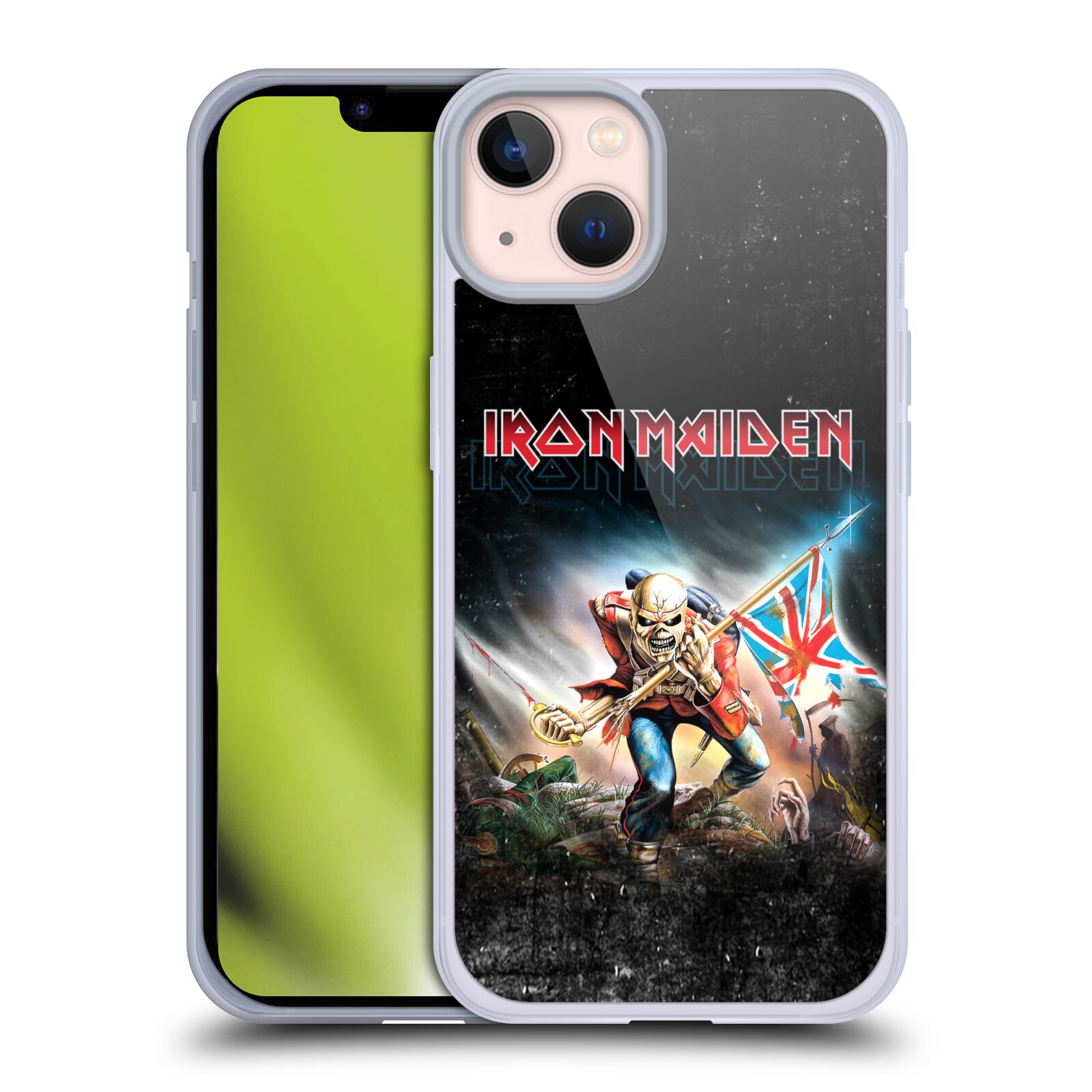 Silikonové pouzdro na mobil Apple iPhone 13 - Head Case - Iron Maiden - Trooper 2016 (Silikonový kryt, obal, pouzdro na mobilní telefon Apple iPhone 13 s motivem Iron Maiden - Trooper 2016)
