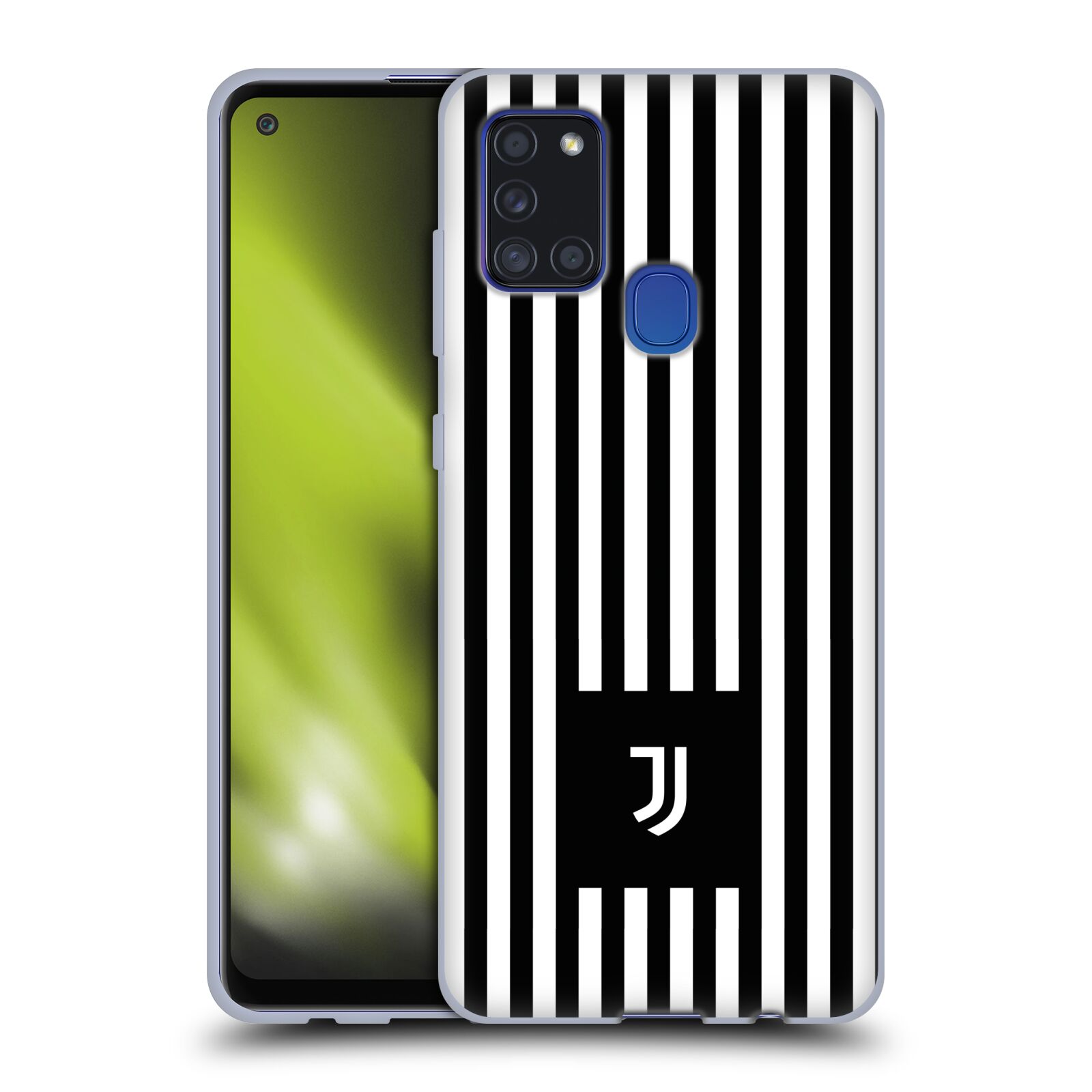 Silikonové pouzdro na mobil Samsung Galaxy A21s - Head Case - Juventus FC - Nové logo - Pruhy (Silikonový kryt, obal, pouzdro na mobilní telefon s motivem Juventus FC - Nové logo - Pruhy pro Samsung Galaxy A21s SM-A217F )