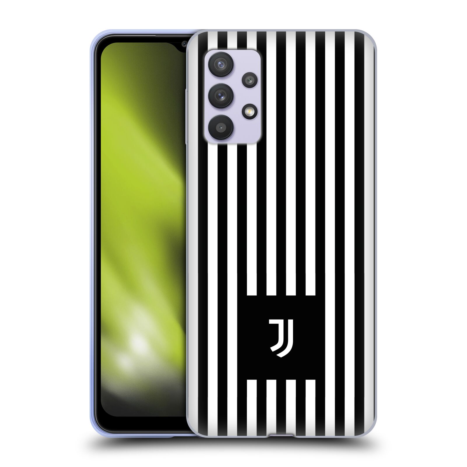 Silikonové pouzdro na mobil Samsung Galaxy A32 5G - Head Case - Juventus FC - Nové logo - Pruhy - roztžená krabička (Silikonový kryt, obal, pouzdro na mobilní telefon s motivem Juventus FC - Nové logo - Pruhy pro Samsung Galaxy A32 5G)