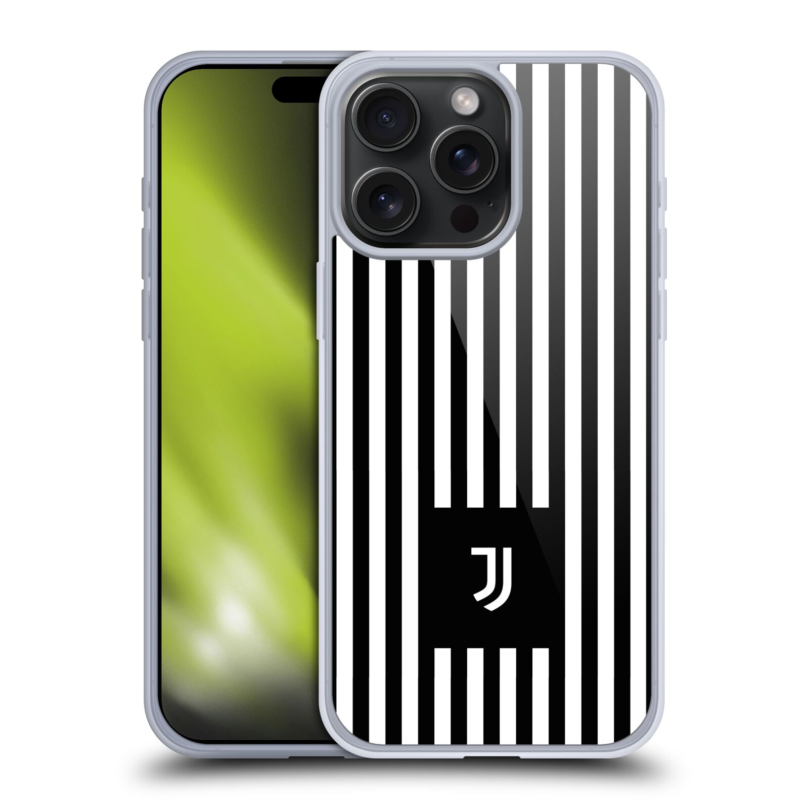 Silikonové lesklé pouzdro na mobil Apple iPhone 15 Pro Max - Head Case - Juventus FC - Nové logo - Pruhy (Silikonový lesklý kryt, obal, pouzdro na mobilní telefon s motivem Juventus FC - Nové logo - Pruhy pro Apple iPhone 15 Pro Max)