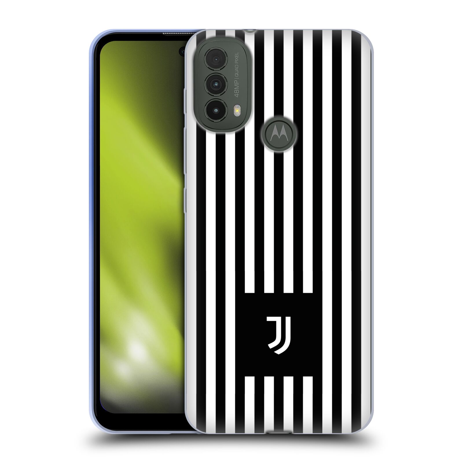 Silikonové pouzdro na mobil Motorola Moto E40 - Head Case - Juventus FC - Nové logo - Pruhy
