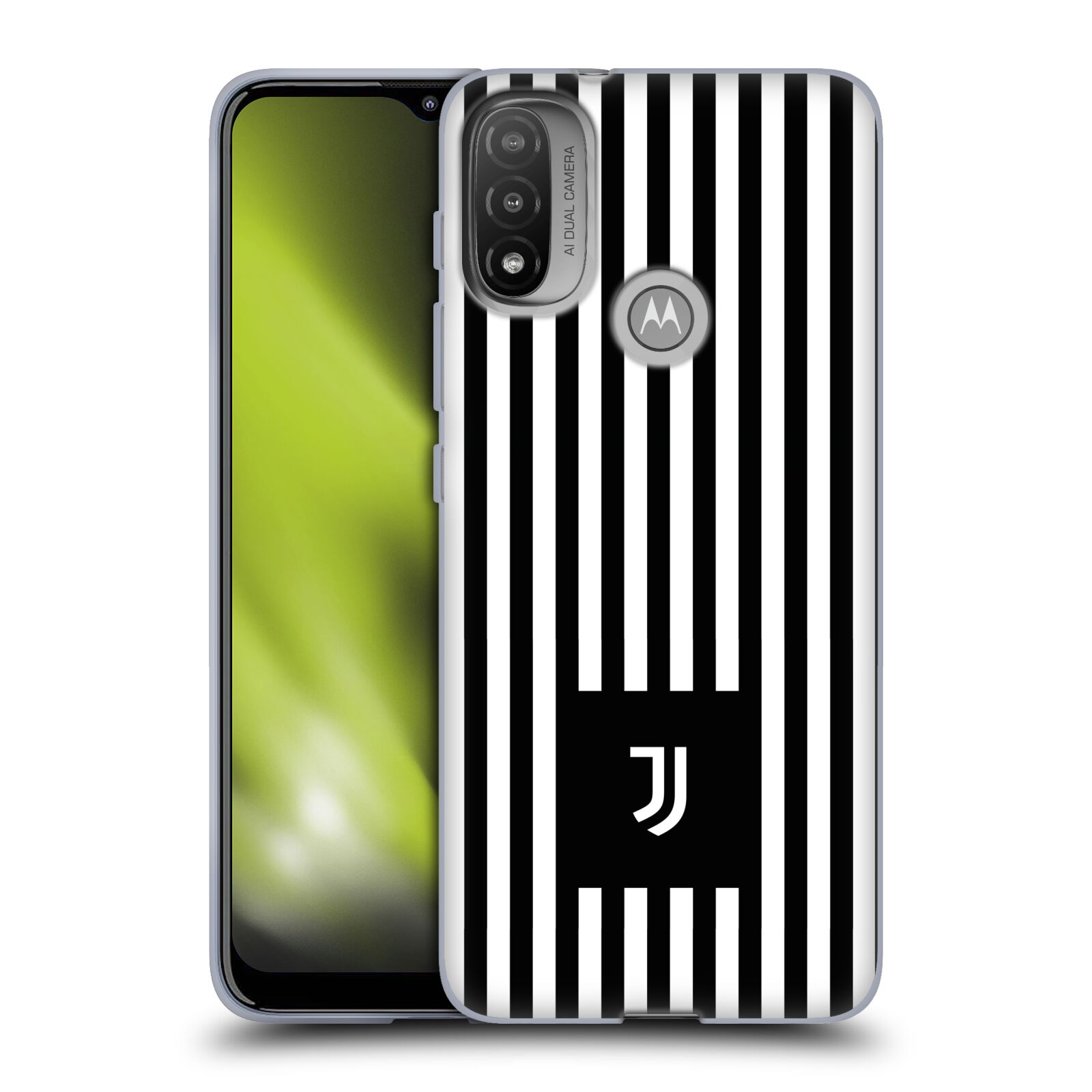 Silikonové pouzdro na mobil Motorola Moto E20 - Head Case - Juventus FC - Nové logo - Pruhy