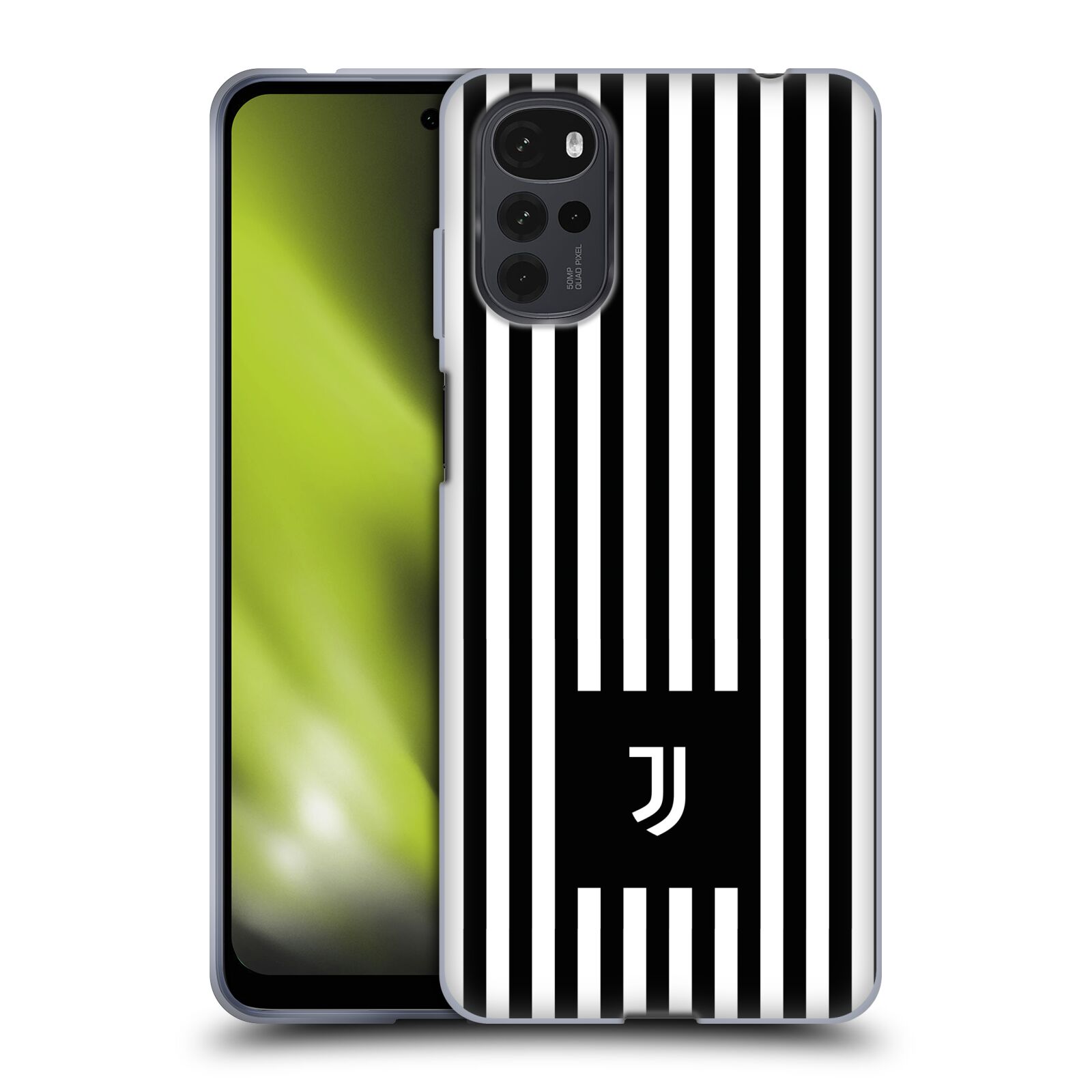 Silikonové pouzdro na mobil Motorola Moto G22 - Head Case - Juventus FC - Nové logo - Pruhy