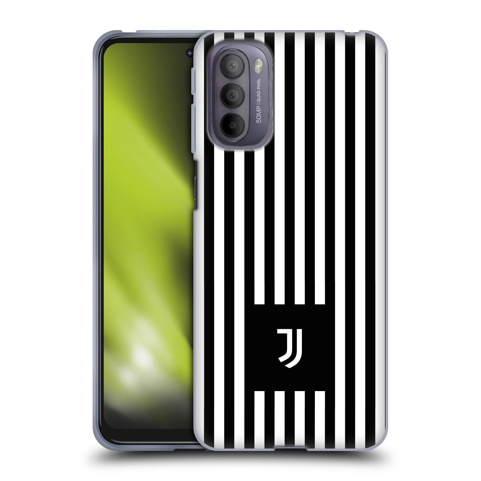 Silikonové pouzdro na mobil Motorola Moto G31 - Head Case - Juventus FC - Nové logo - Pruhy