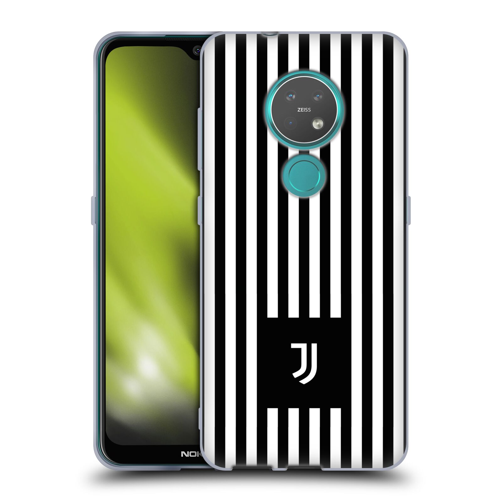 Silikonové pouzdro na mobil Nokia 7.2 - Head Case - Juventus FC - Nové logo - Pruhy