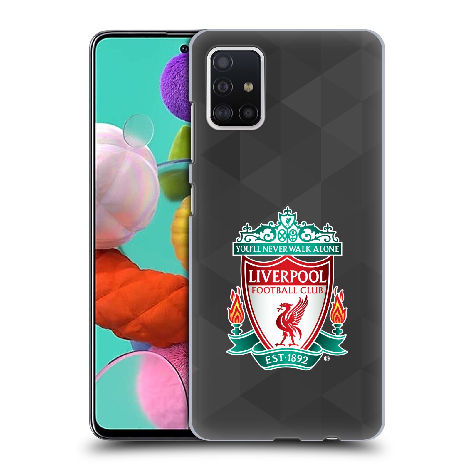 Plastové pouzdro na mobil Samsung Galaxy A51 - Head Case - ZNAK LIVERPOOL FC OFFICIAL GEOMETRIC BLACK