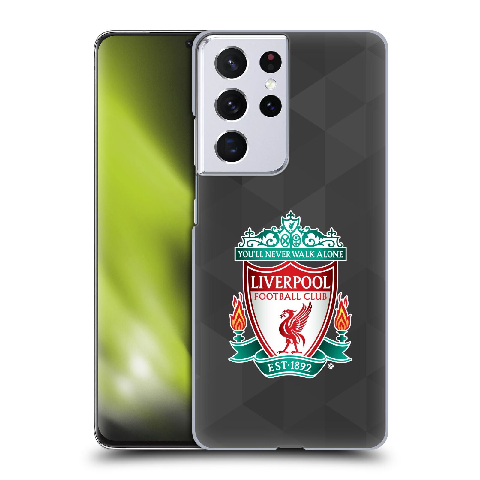 Plastové pouzdro na mobil Samsung Galaxy S21 Ultra 5G - Head Case - ZNAK LIVERPOOL FC OFFICIAL GEOMETRIC BLACK