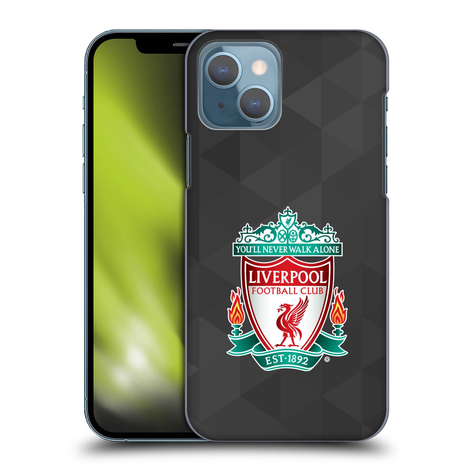Plastové pouzdro na mobil Apple iPhone 13 - Head Case - ZNAK LIVERPOOL FC OFFICIAL GEOMETRIC BLACK